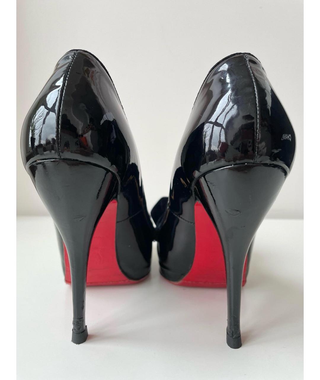 CHRISTIAN LOUBOUTIN Черные туфли из лакированной кожи, фото 4
