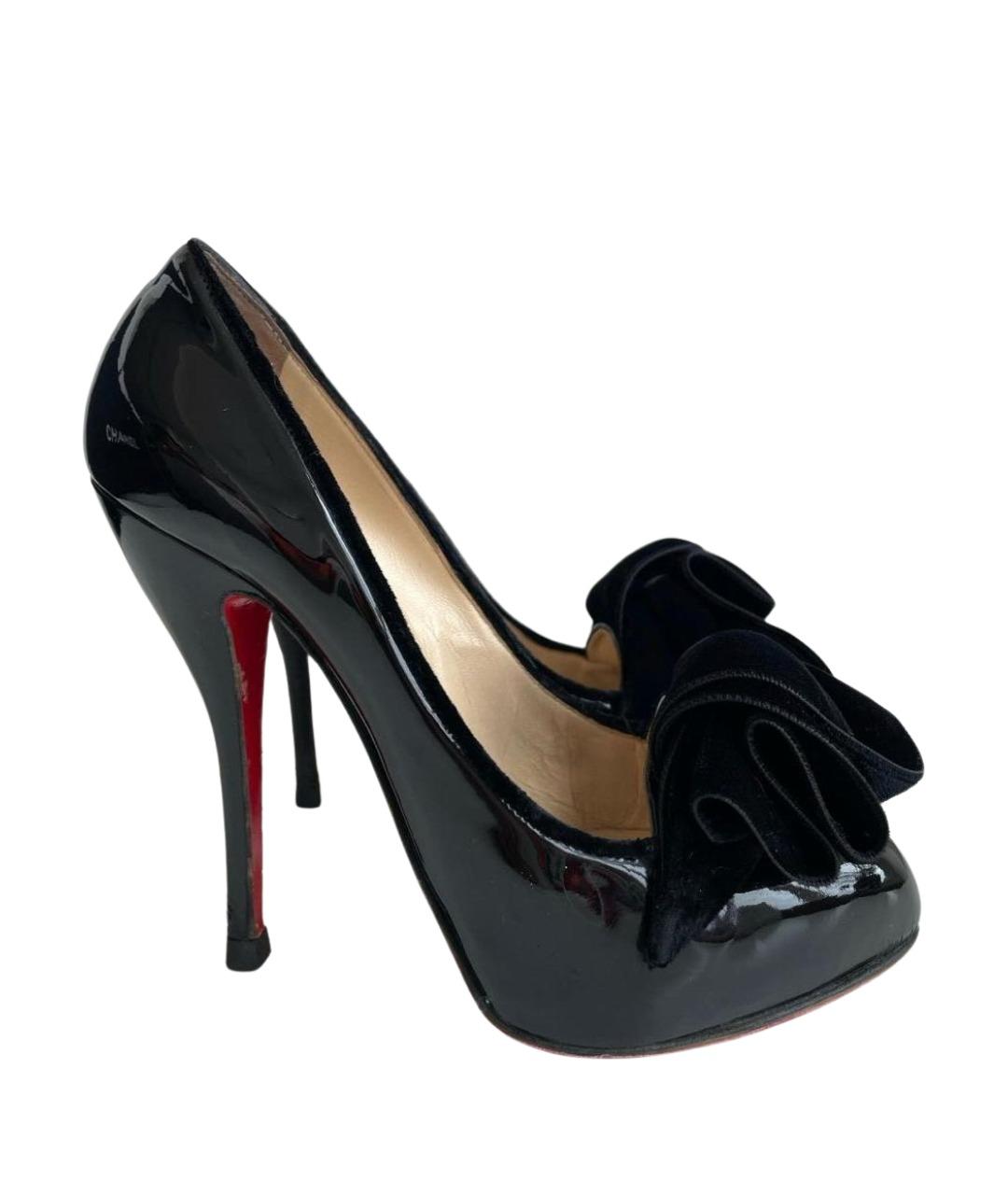 CHRISTIAN LOUBOUTIN Черные туфли из лакированной кожи, фото 1