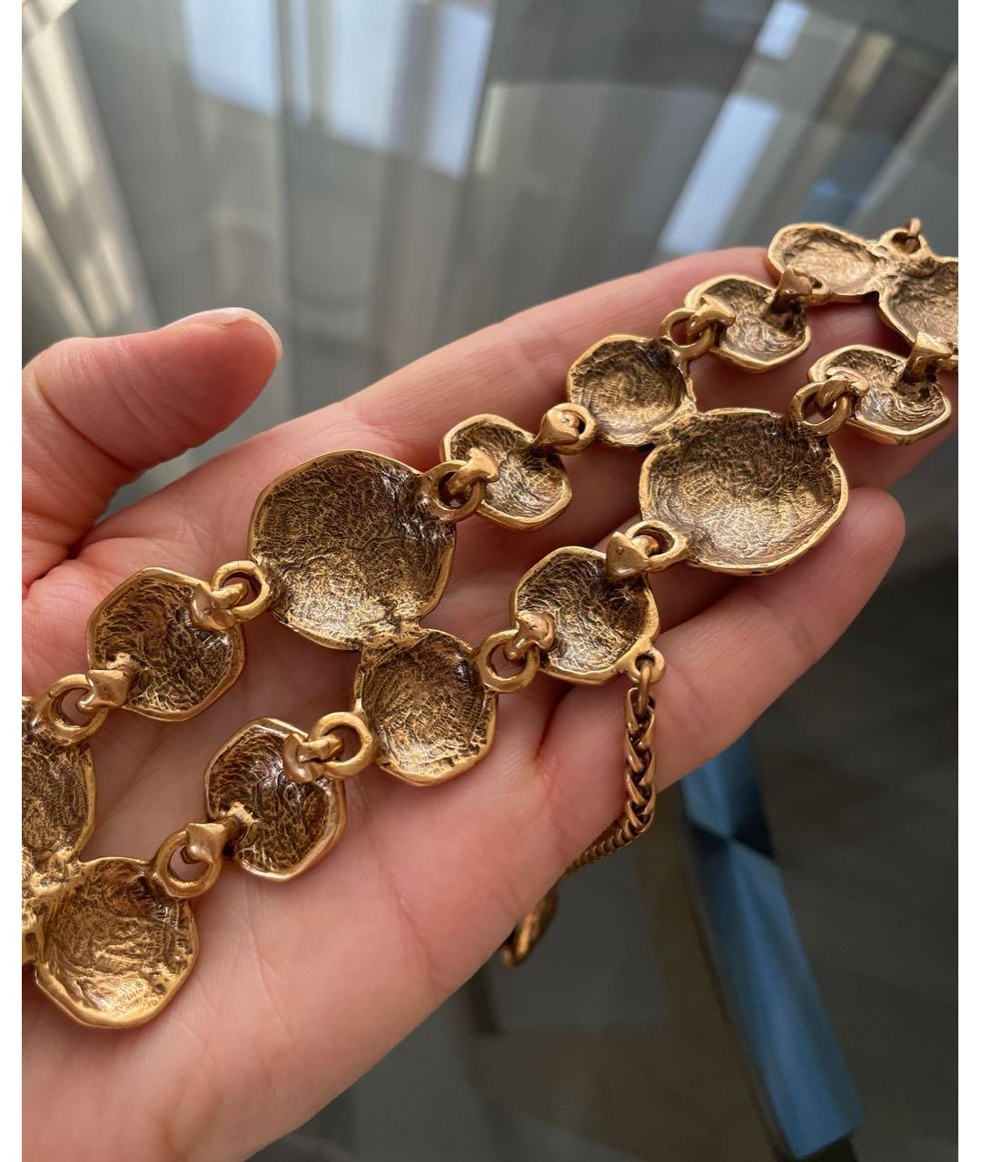 OSCAR DE LA RENTA Золотой металлический браслет, фото 5