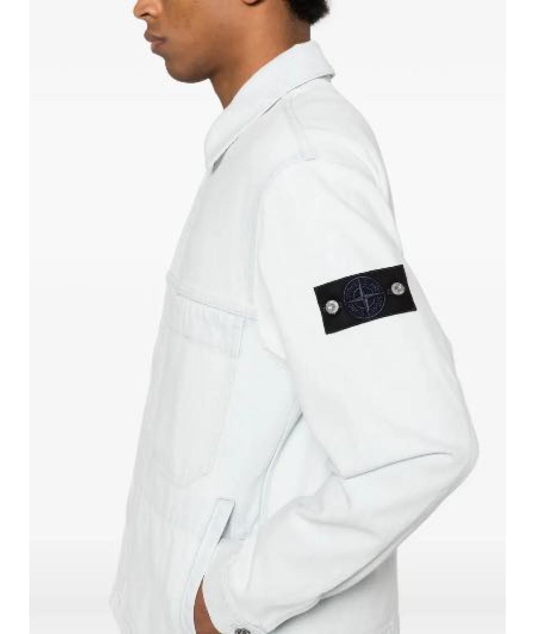 STONE ISLAND Голубая хлопковая куртка, фото 8