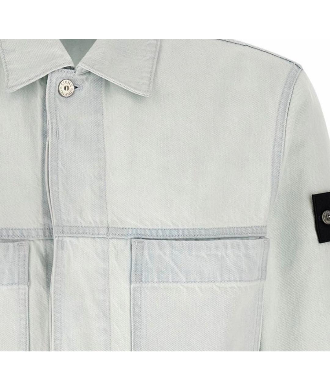 STONE ISLAND Голубая хлопковая куртка, фото 6