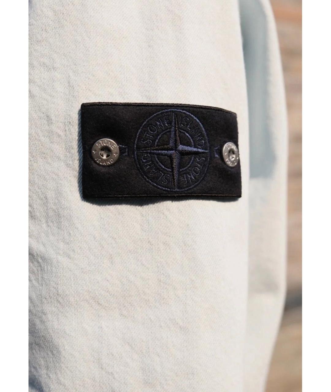 STONE ISLAND Голубая хлопковая куртка, фото 4