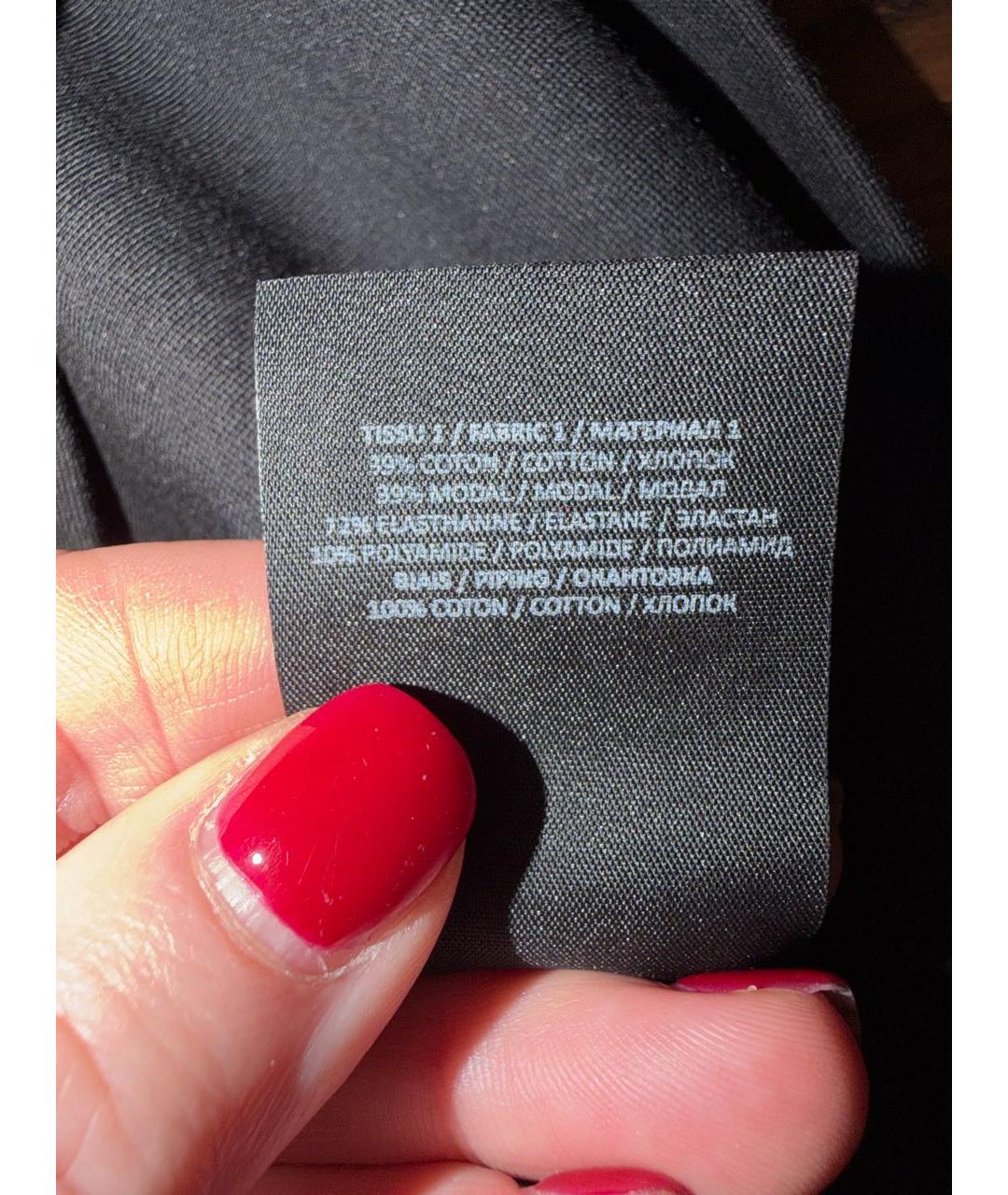 BALMAIN Черная хлопковая футболка, фото 3