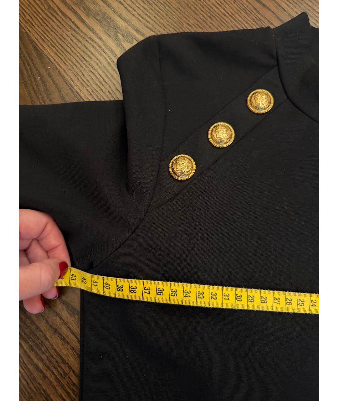 BALMAIN Черная хлопковая футболка, фото 6