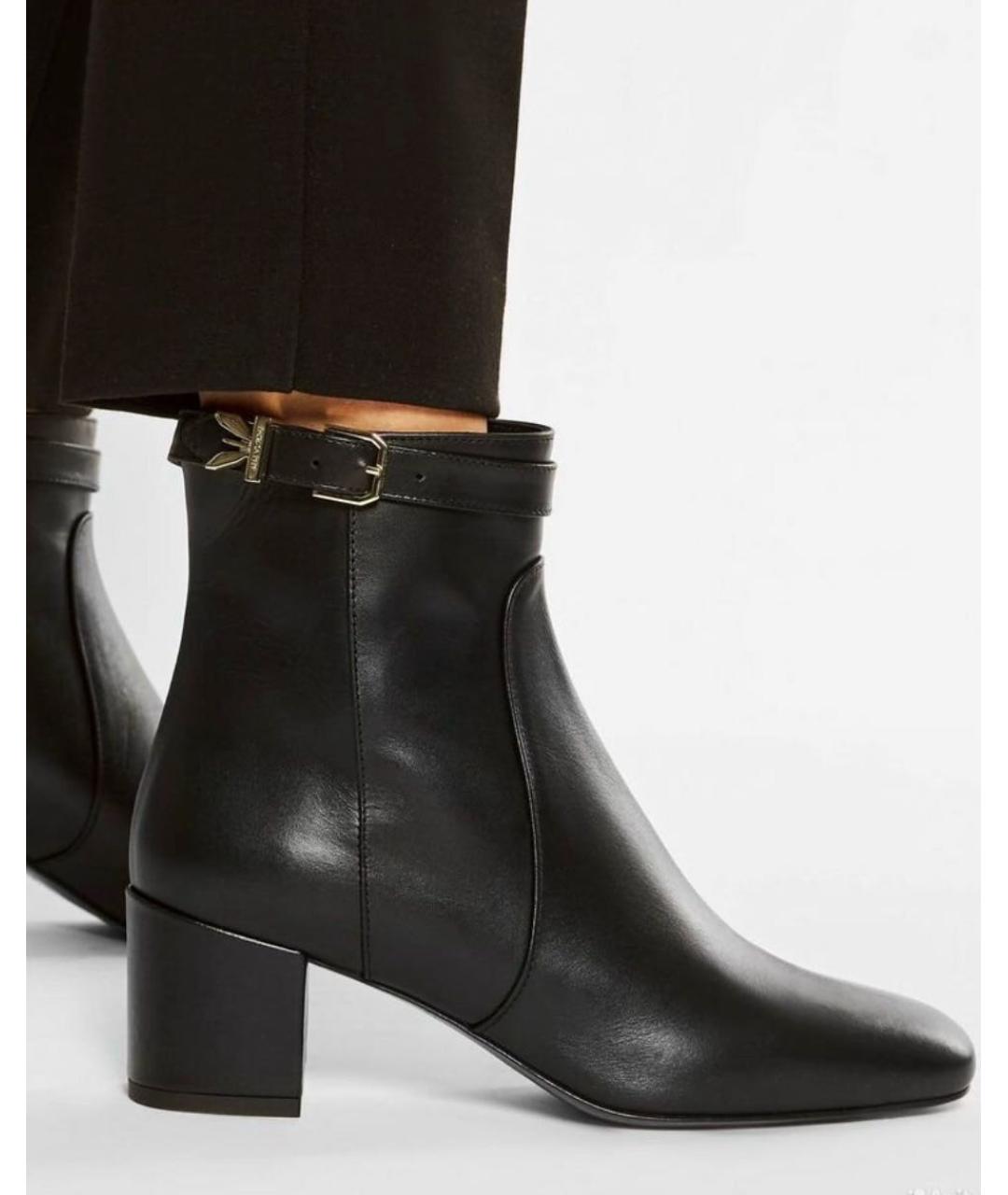 PATRIZIA PEPE Черные кожаные ботильоны, фото 3