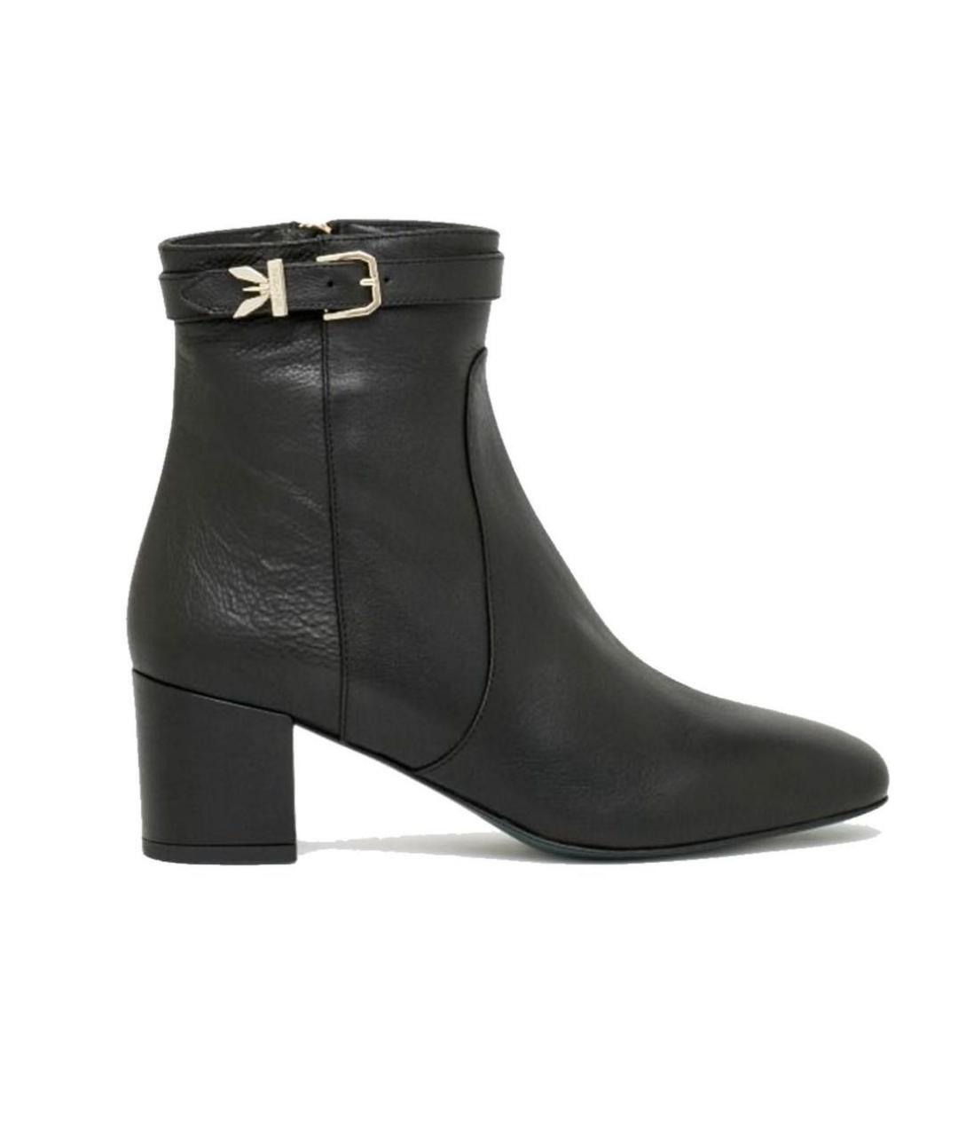 PATRIZIA PEPE Черные кожаные ботильоны, фото 9