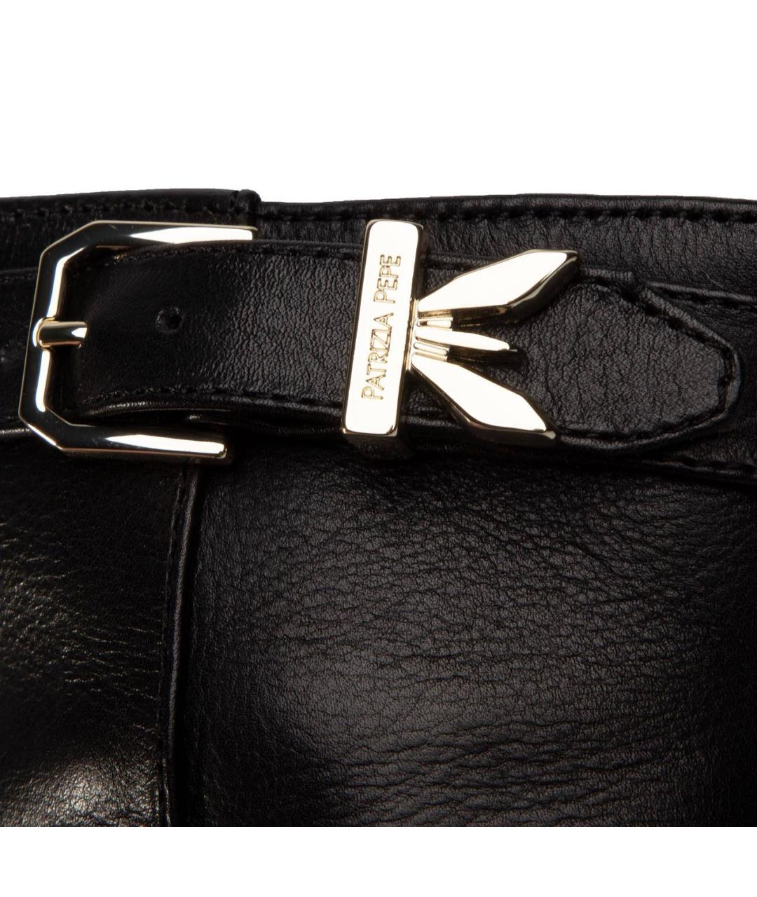 PATRIZIA PEPE Черные кожаные ботильоны, фото 7