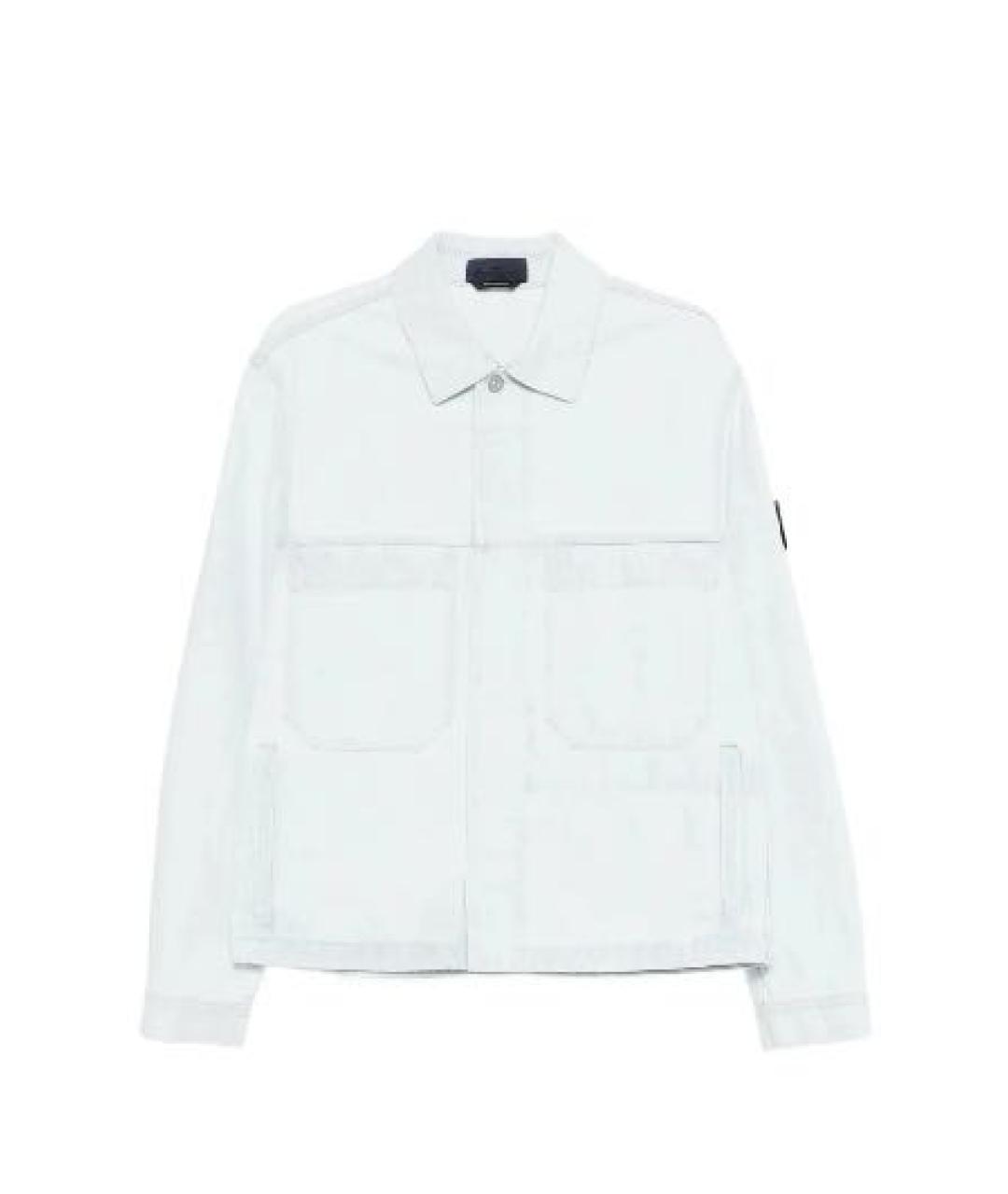 STONE ISLAND Голубая хлопковая куртка, фото 6