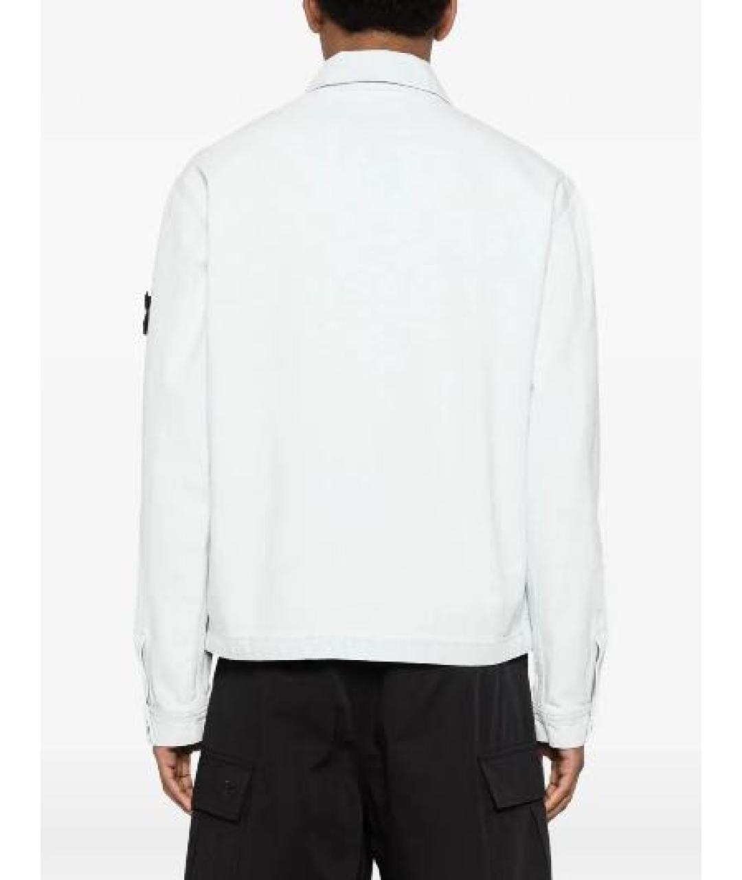 STONE ISLAND Голубая хлопковая куртка, фото 5