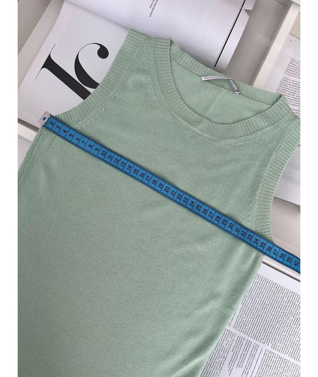 ERMANNO SCERVINO Зеленая майка, фото 6
