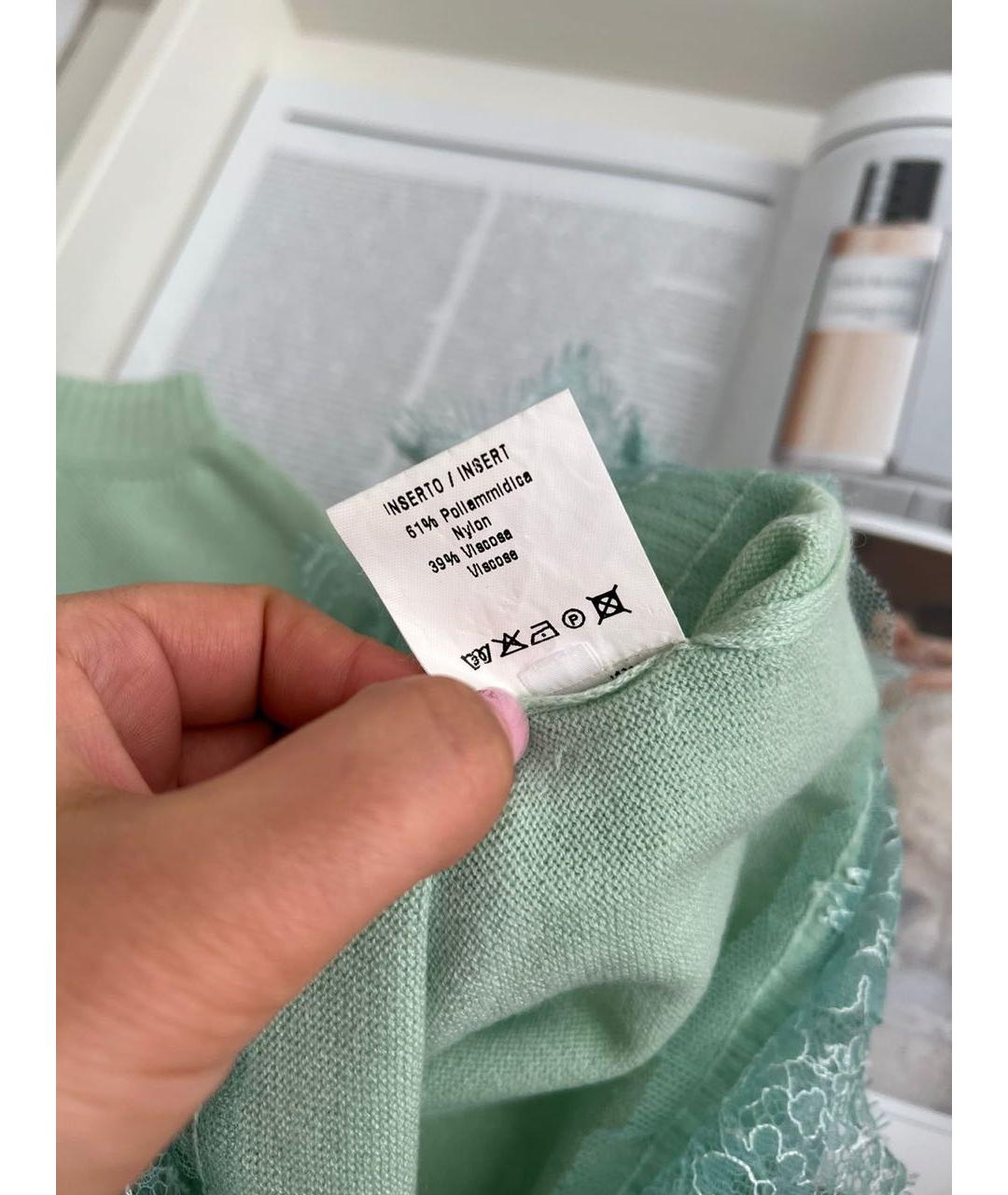 ERMANNO SCERVINO Зеленая майка, фото 3