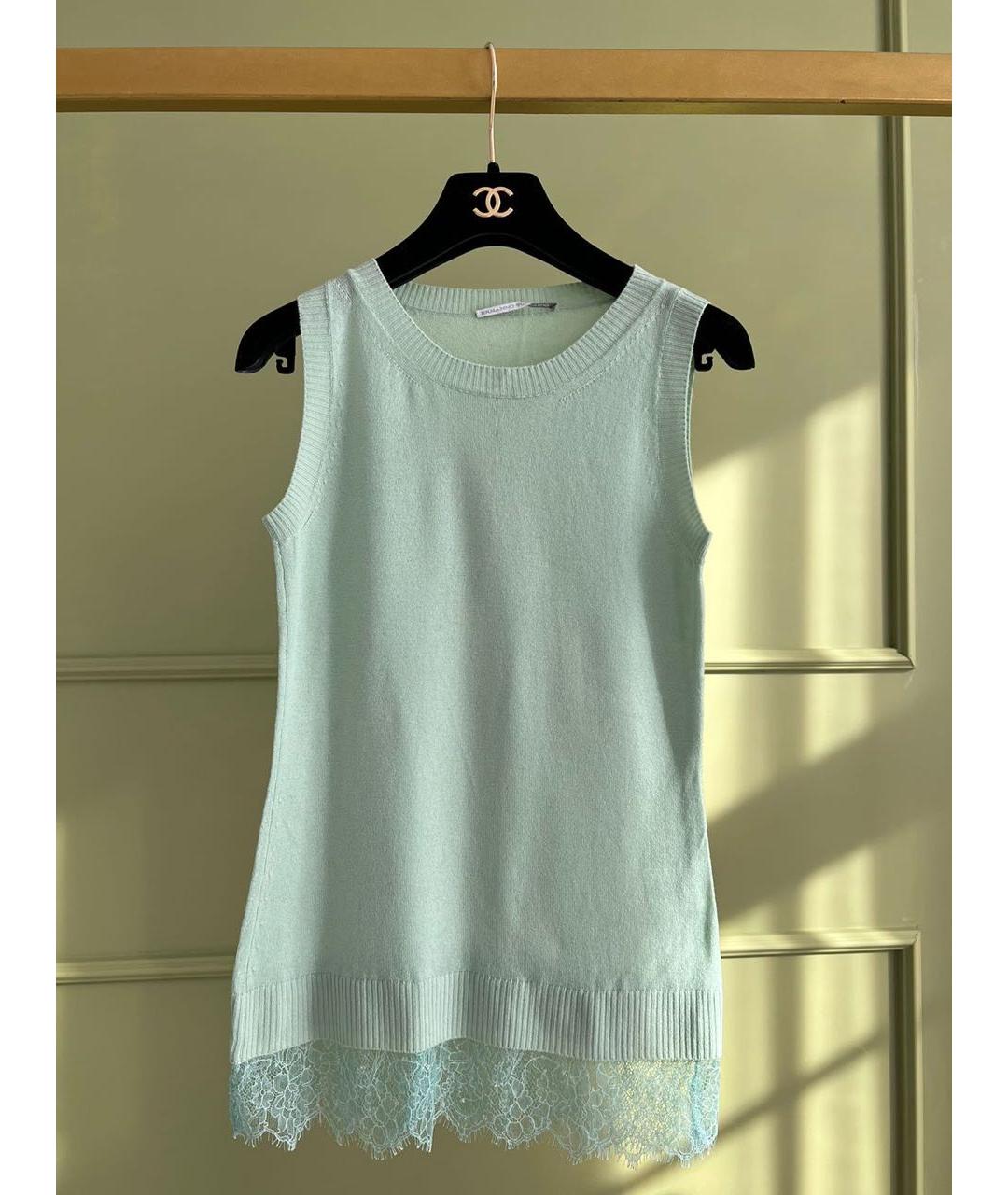 ERMANNO SCERVINO Зеленая майка, фото 8