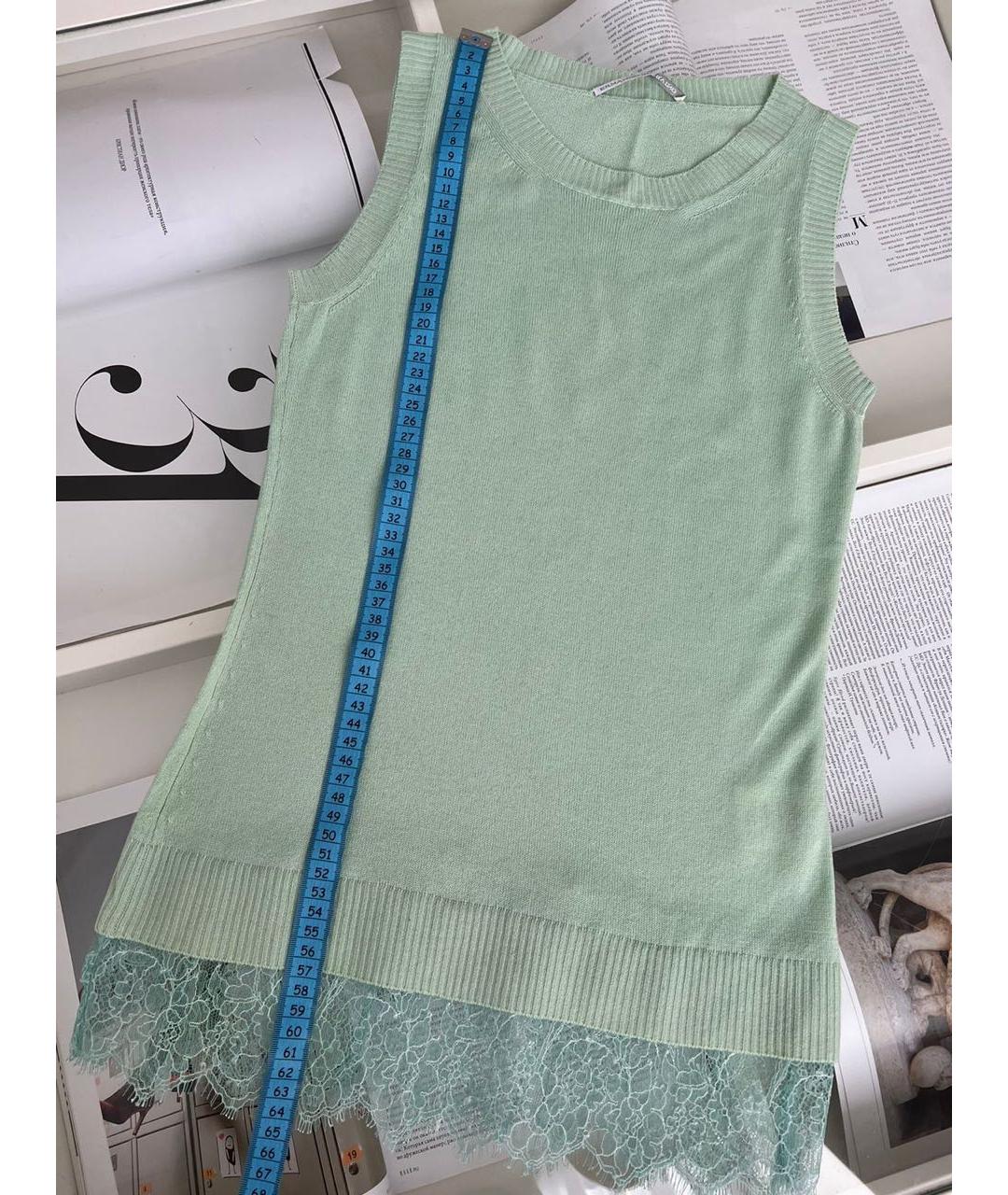 ERMANNO SCERVINO Зеленая майка, фото 7