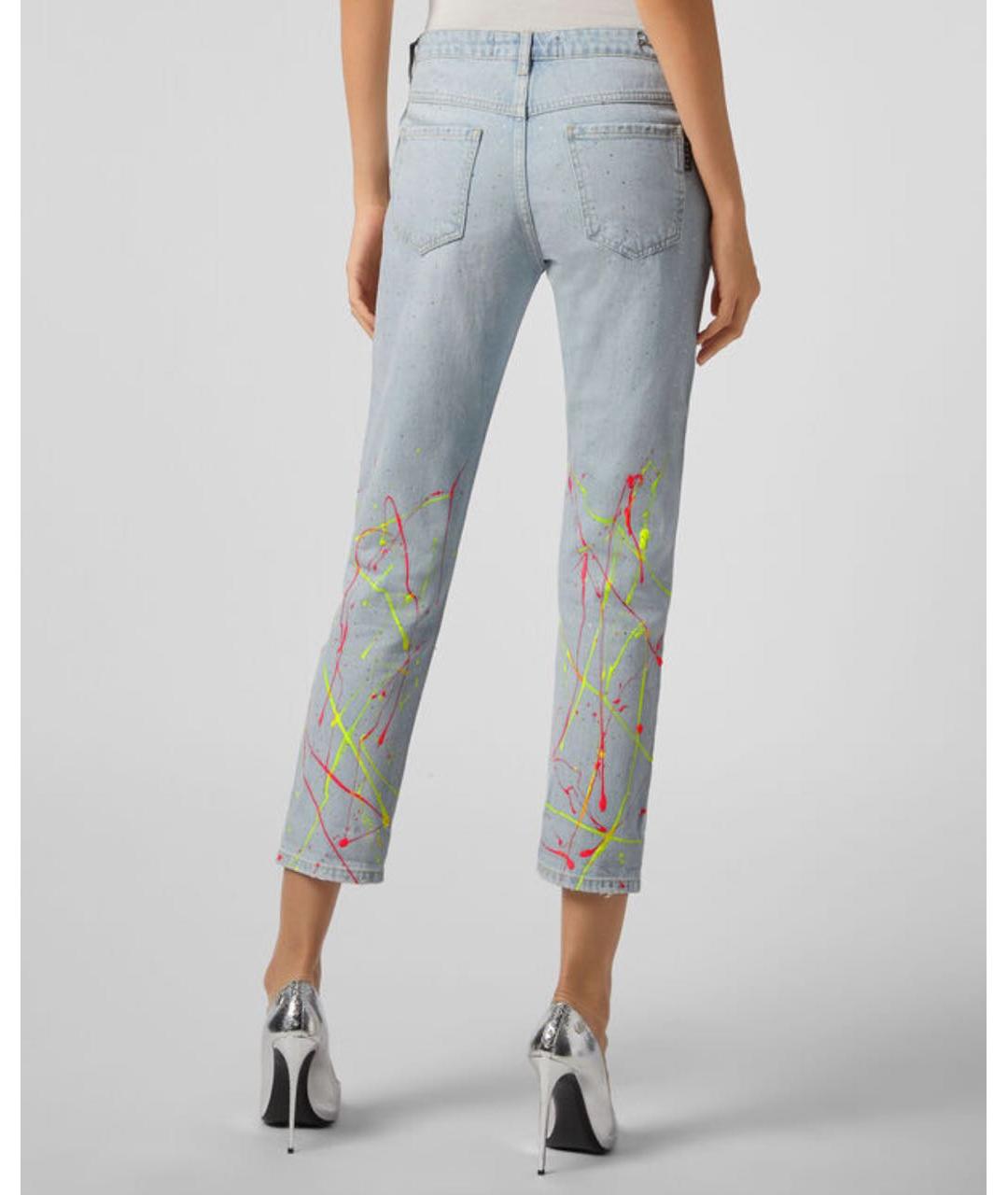 PHILIPP PLEIN Мульти хлопковые прямые джинсы, фото 5
