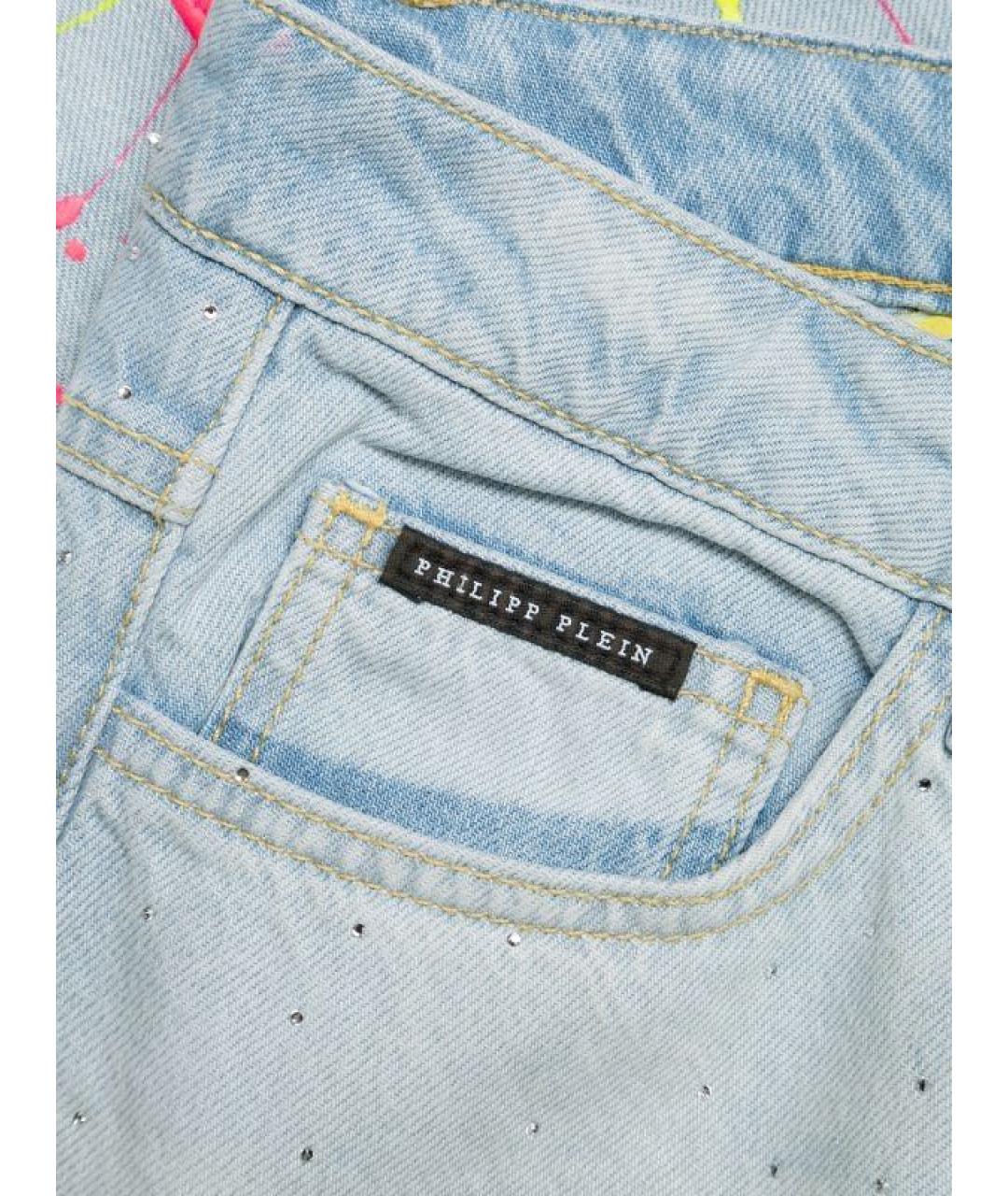 PHILIPP PLEIN Мульти хлопковые прямые джинсы, фото 6