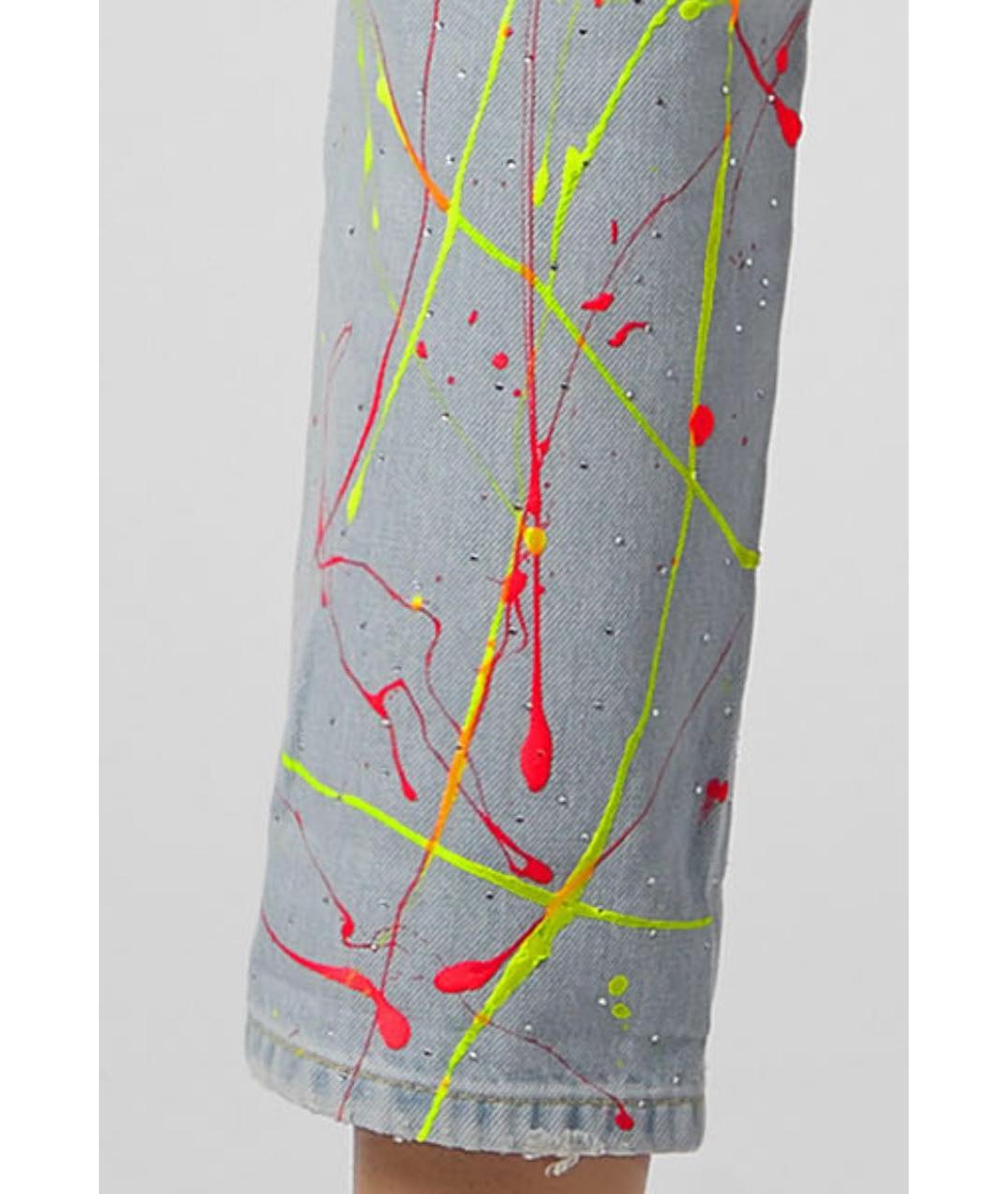 PHILIPP PLEIN Мульти хлопковые прямые джинсы, фото 4