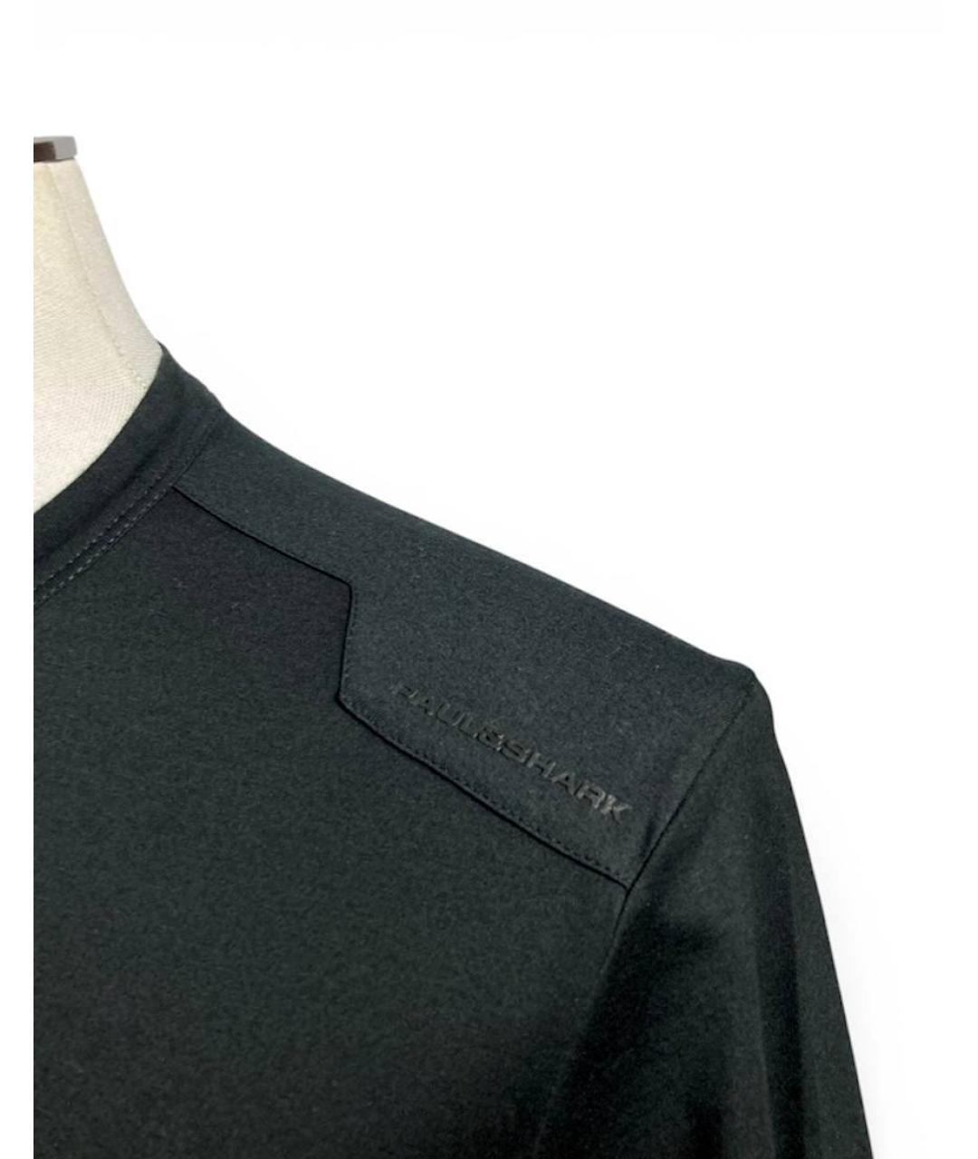 PAUL & SHARK Черная хлопковая футболка, фото 4