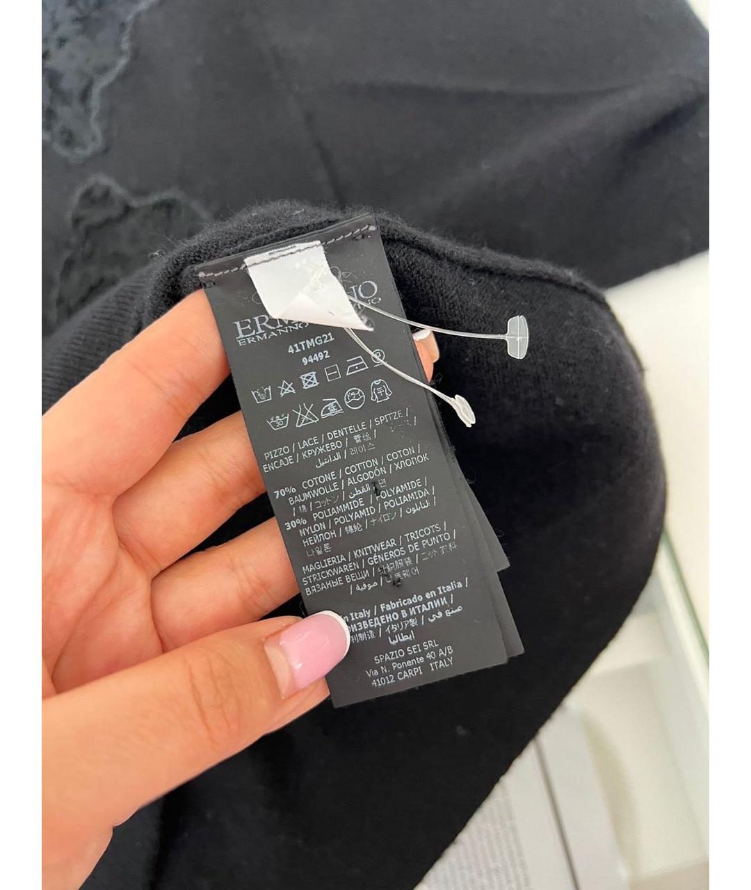 ERMANNO SCERVINO Черный джемпер / свитер, фото 4