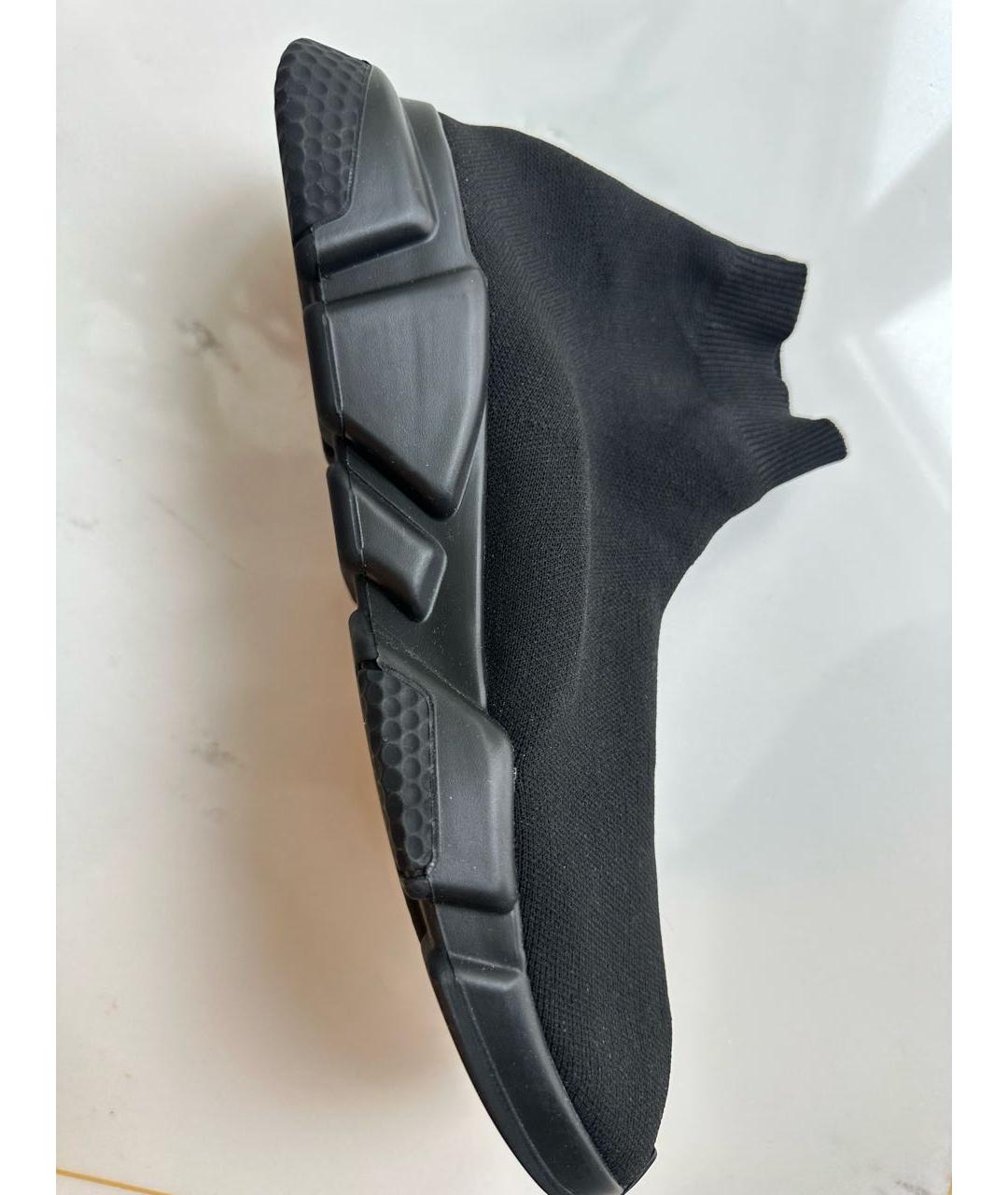 BALENCIAGA Черные текстильные высокие кроссовки / кеды, фото 5
