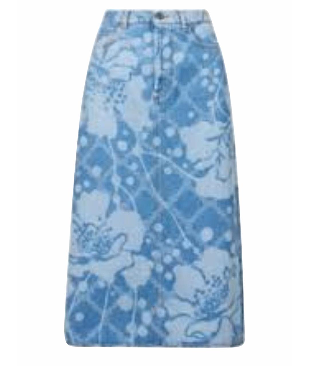 WEEKEND MAX MARA Голубая деним юбка миди, фото 1