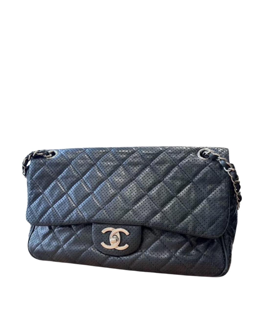 CHANEL Черная кожаная сумка через плечо, фото 1