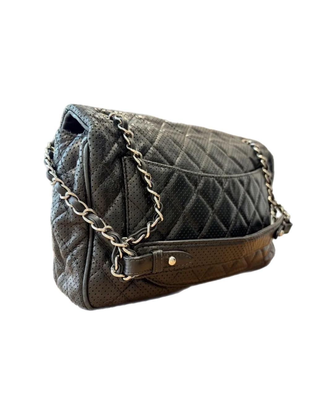 CHANEL Черная кожаная сумка через плечо, фото 2