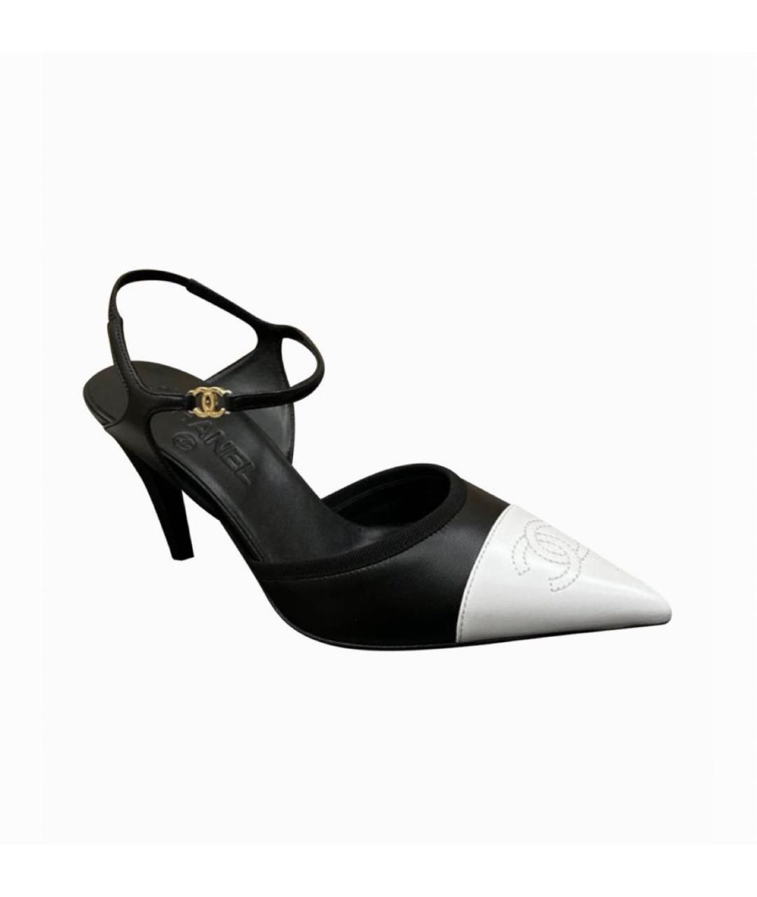 CHANEL Черные кожаные туфли, фото 3