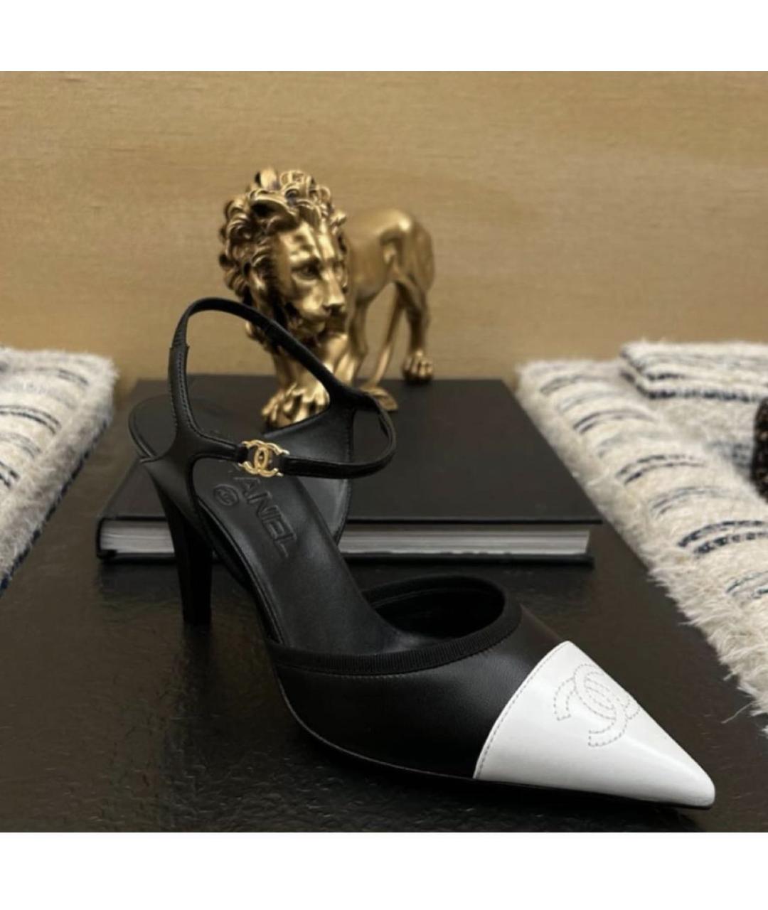 CHANEL Черные кожаные туфли, фото 2