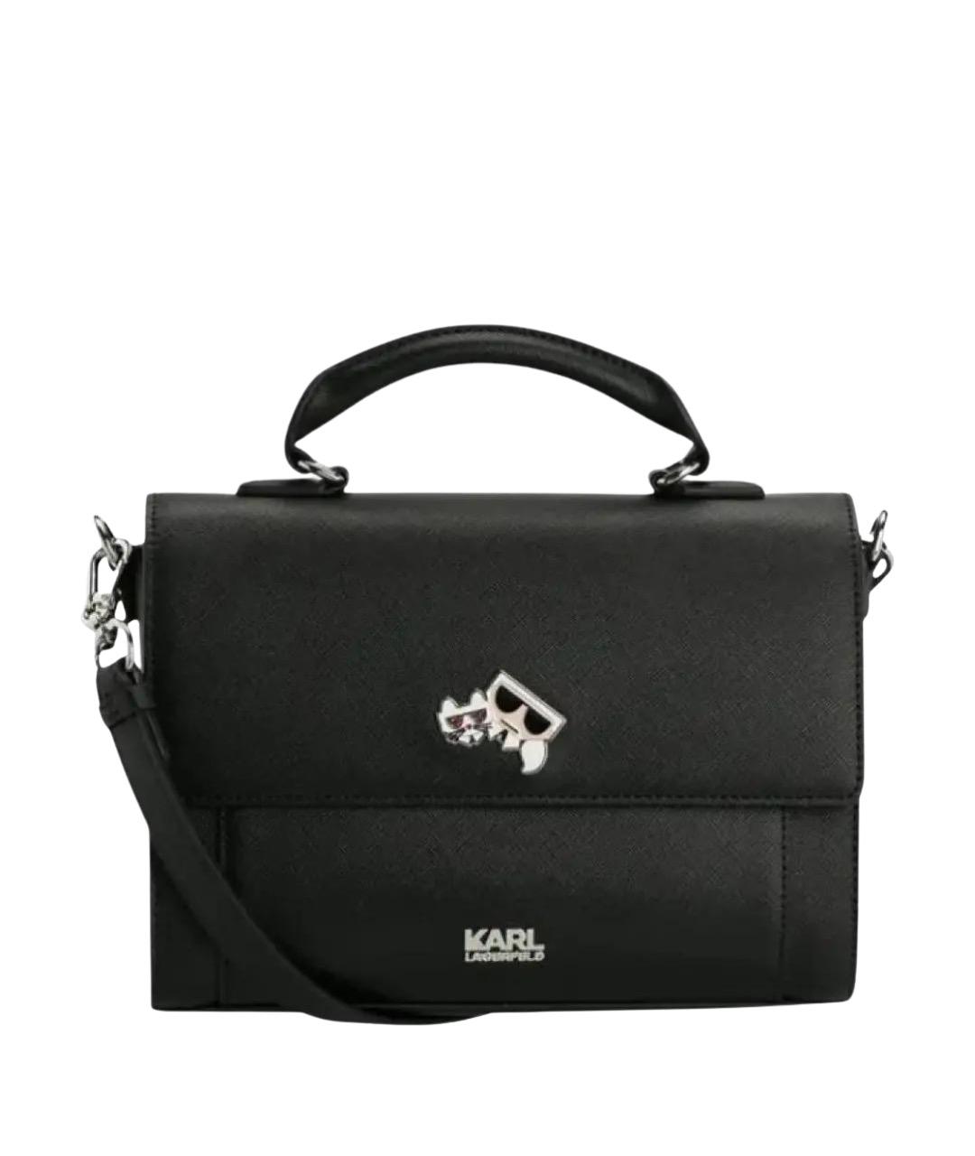 KARL LAGERFELD Черная сумка через плечо из искусственной кожи, фото 1