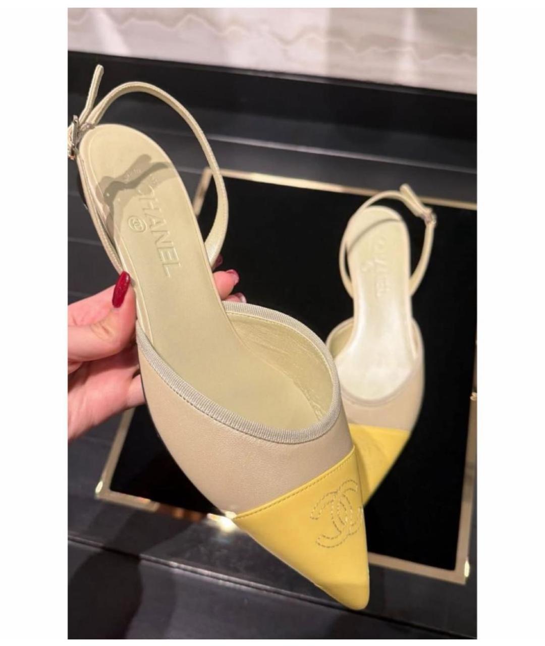 CHANEL Кожаные балетки, фото 2