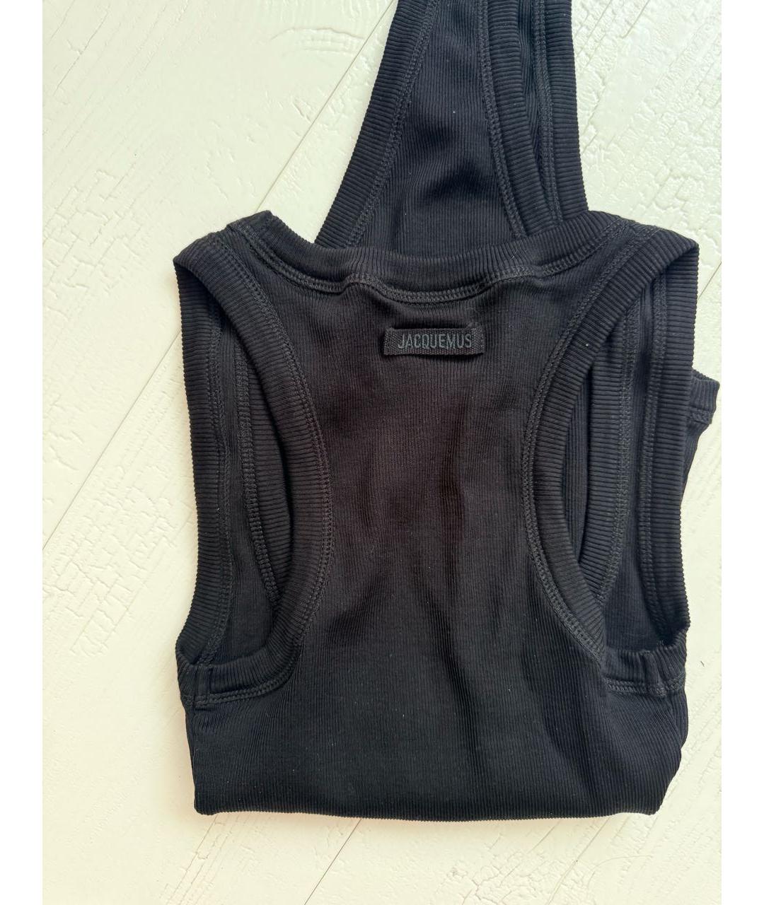 JACQUEMUS Черное хлопковое боди, фото 2