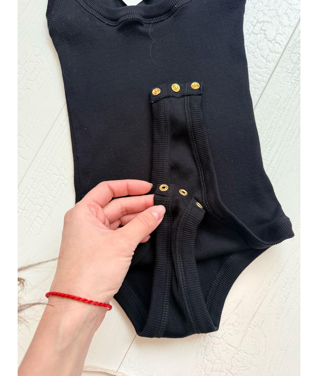 JACQUEMUS Черное хлопковое боди, фото 4