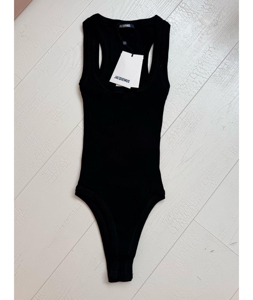 JACQUEMUS Черное хлопковое боди, фото 8