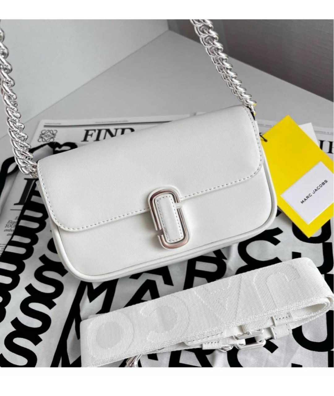MARC JACOBS Белая кожаная сумка через плечо, фото 7