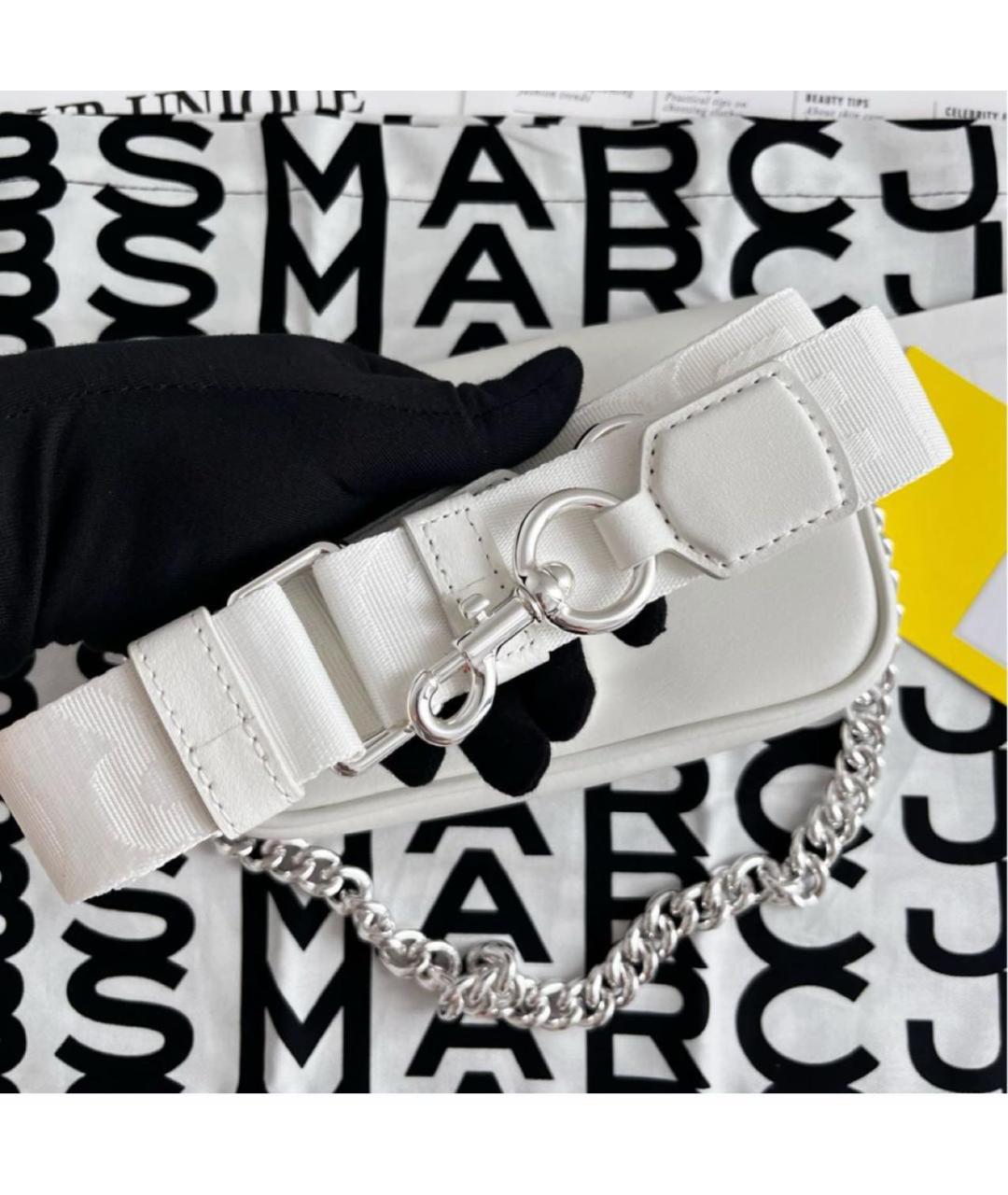 MARC JACOBS Белая кожаная сумка через плечо, фото 6