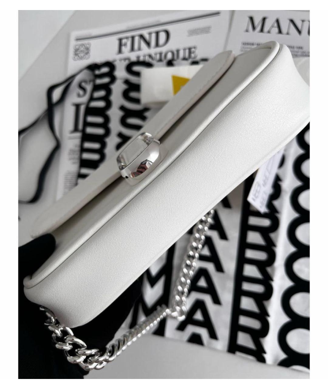 MARC JACOBS Белая кожаная сумка через плечо, фото 5