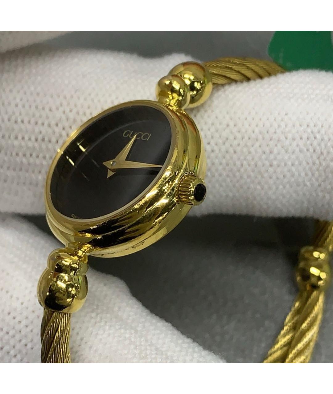 GUCCI Золотые стальные часы, фото 4