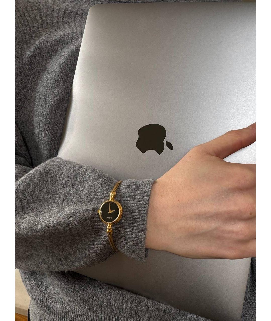 GUCCI Золотые стальные часы, фото 7