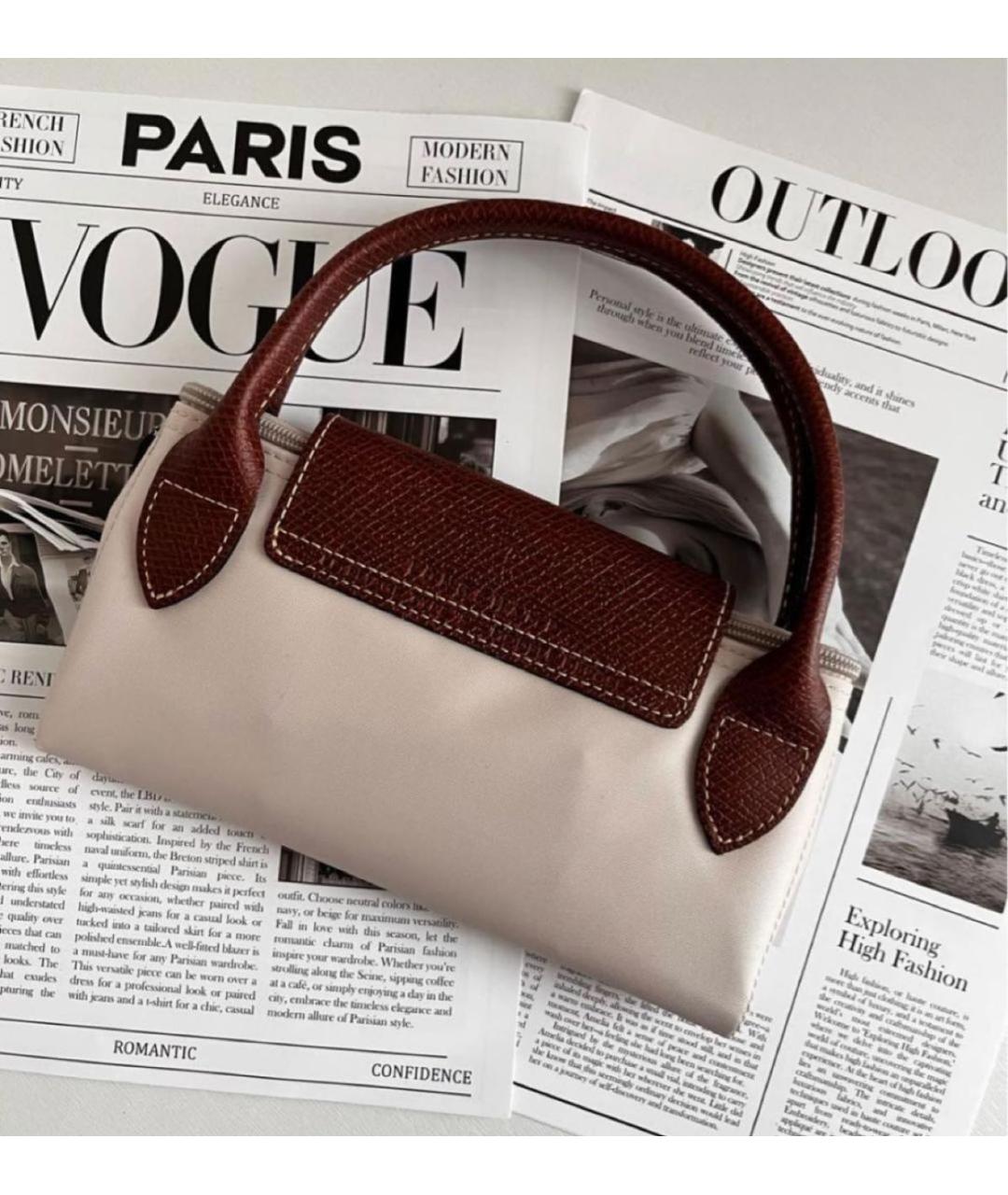 LONGCHAMP Бежевая сумка тоут, фото 3