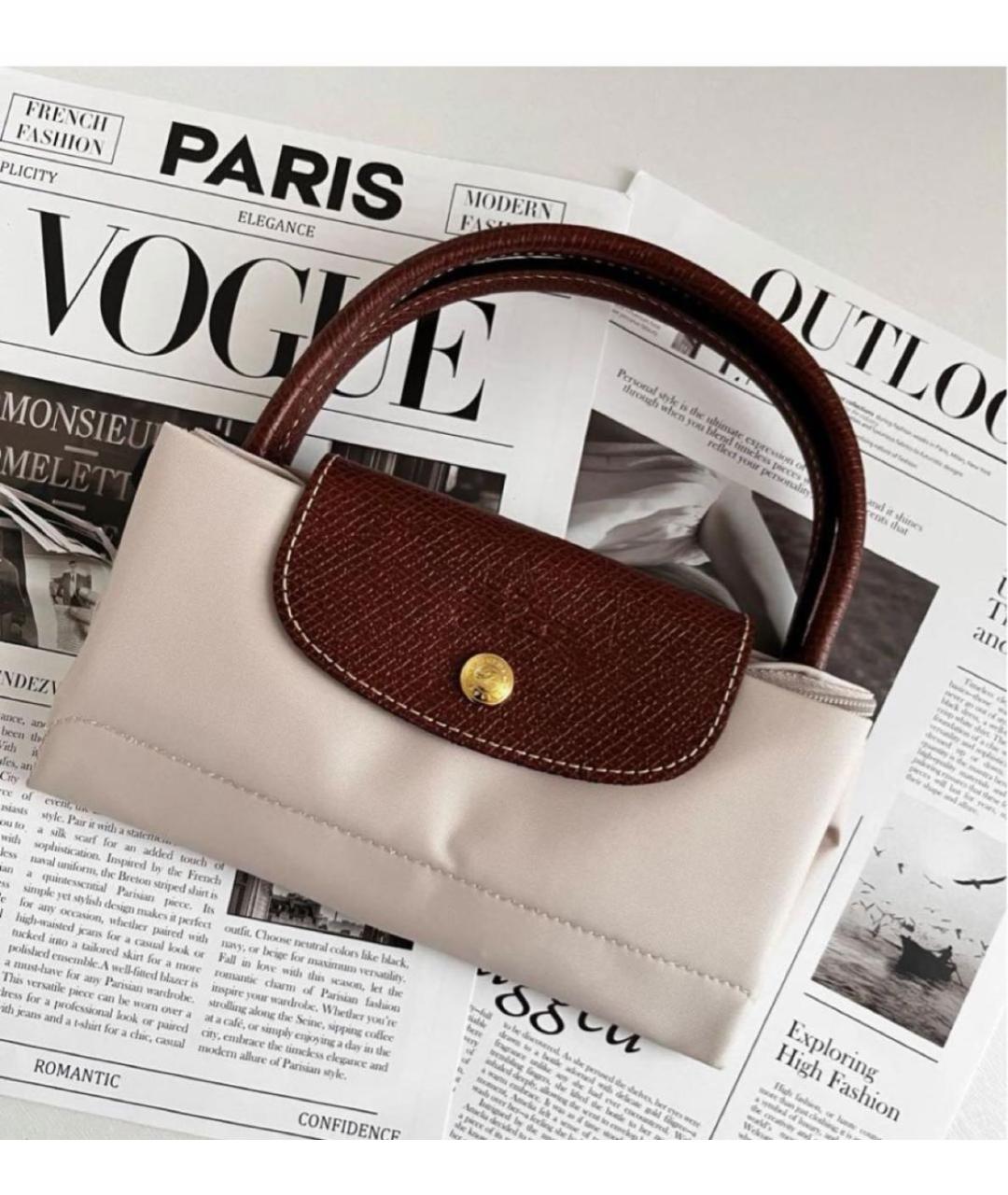 LONGCHAMP Бежевая сумка тоут, фото 2