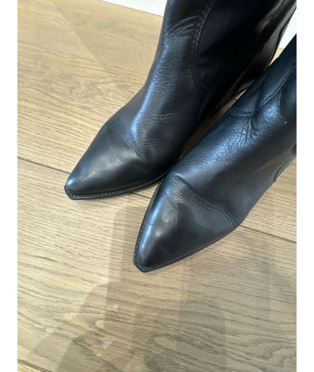 ISABEL MARANT Черные кожаные полусапоги, фото 3