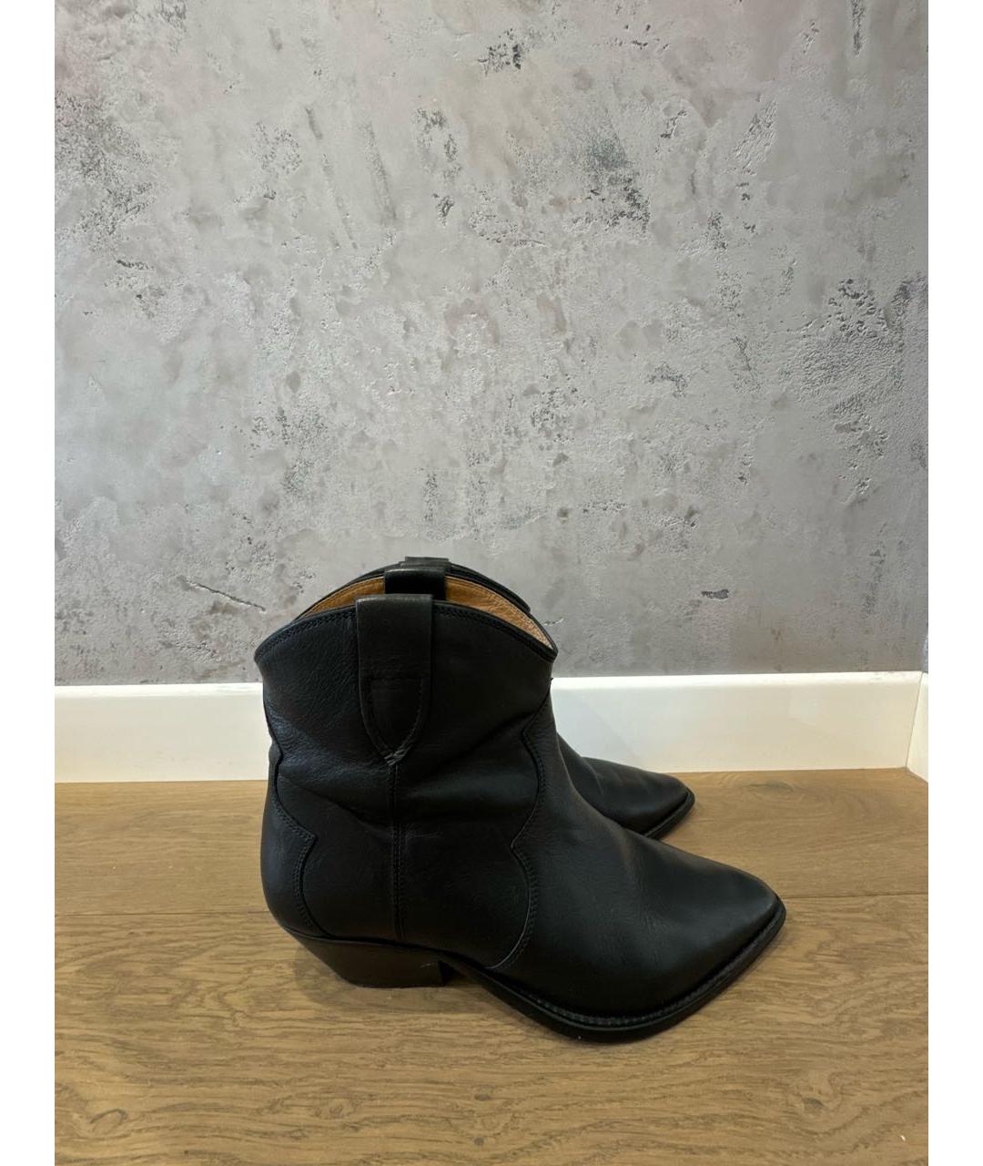 ISABEL MARANT Черные кожаные полусапоги, фото 7