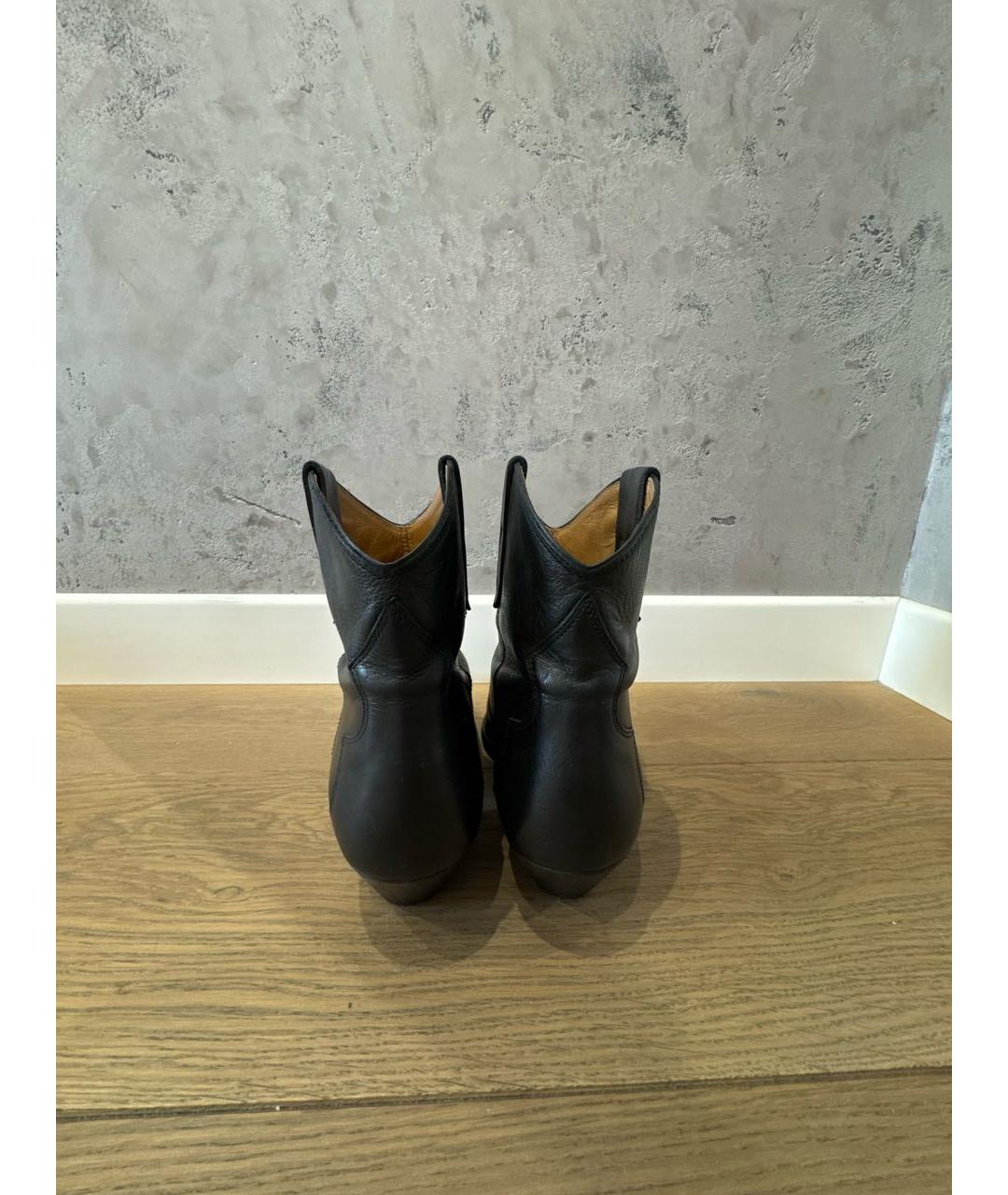 ISABEL MARANT Черные кожаные полусапоги, фото 4