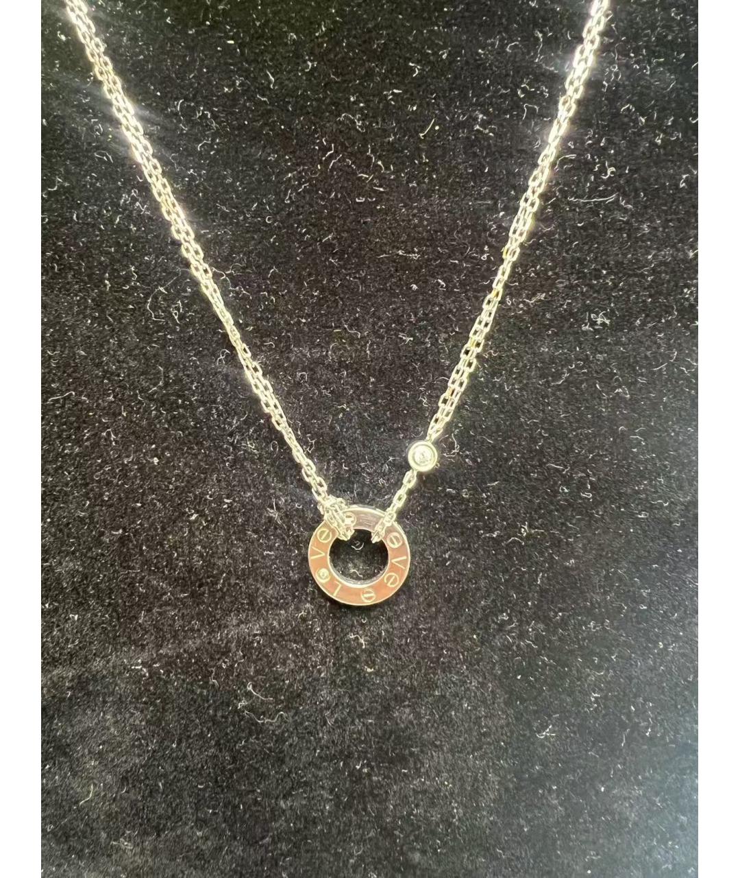 CARTIER Серебряное колье из белого золота, фото 5