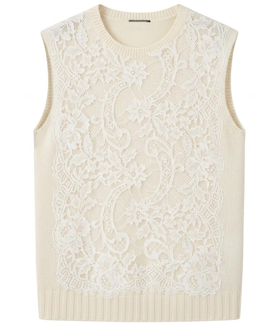 ERMANNO SCERVINO Бежевая майка, фото 1