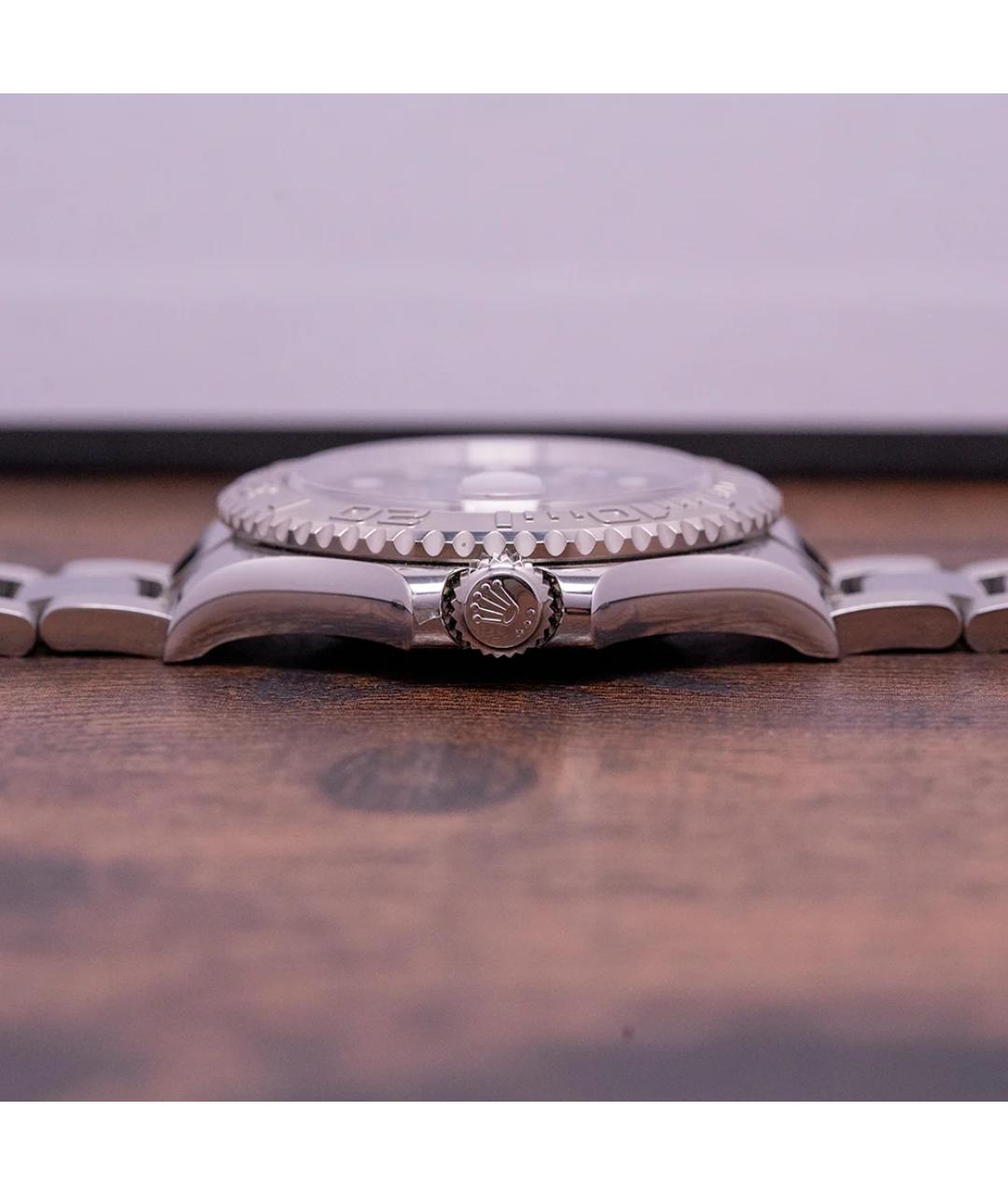 ROLEX Серые платиновые часы, фото 4