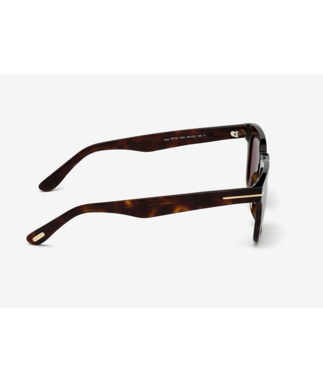 TOM FORD Коричневые пластиковые солнцезащитные очки, фото 3