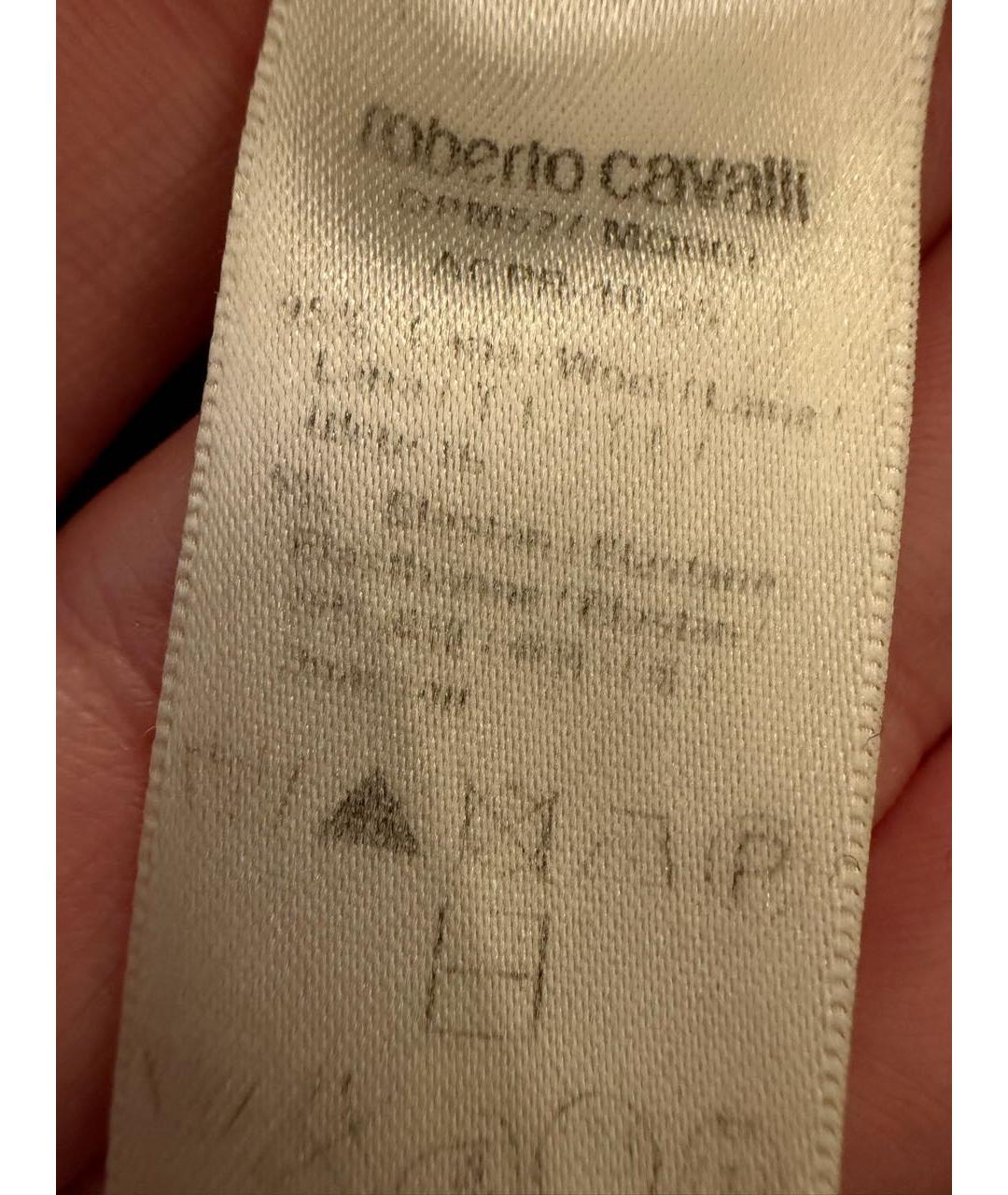 ROBERTO CAVALLI Черное шерстяное повседневное платье, фото 5