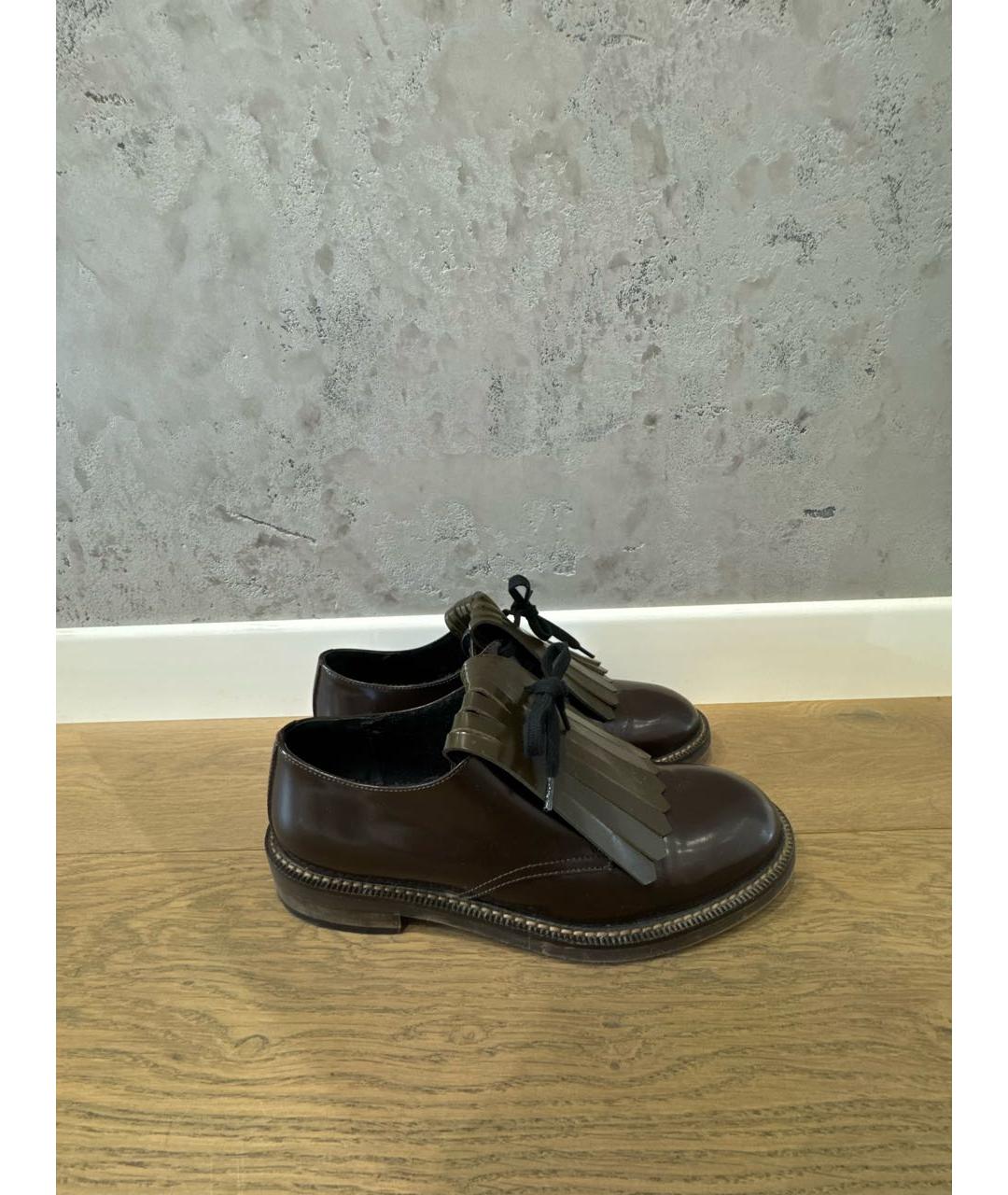 MARNI Коричневые кожаные брогги и оксфорды, фото 9