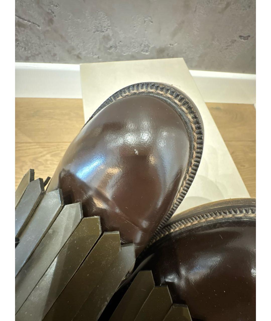 MARNI Коричневые кожаные брогги и оксфорды, фото 8